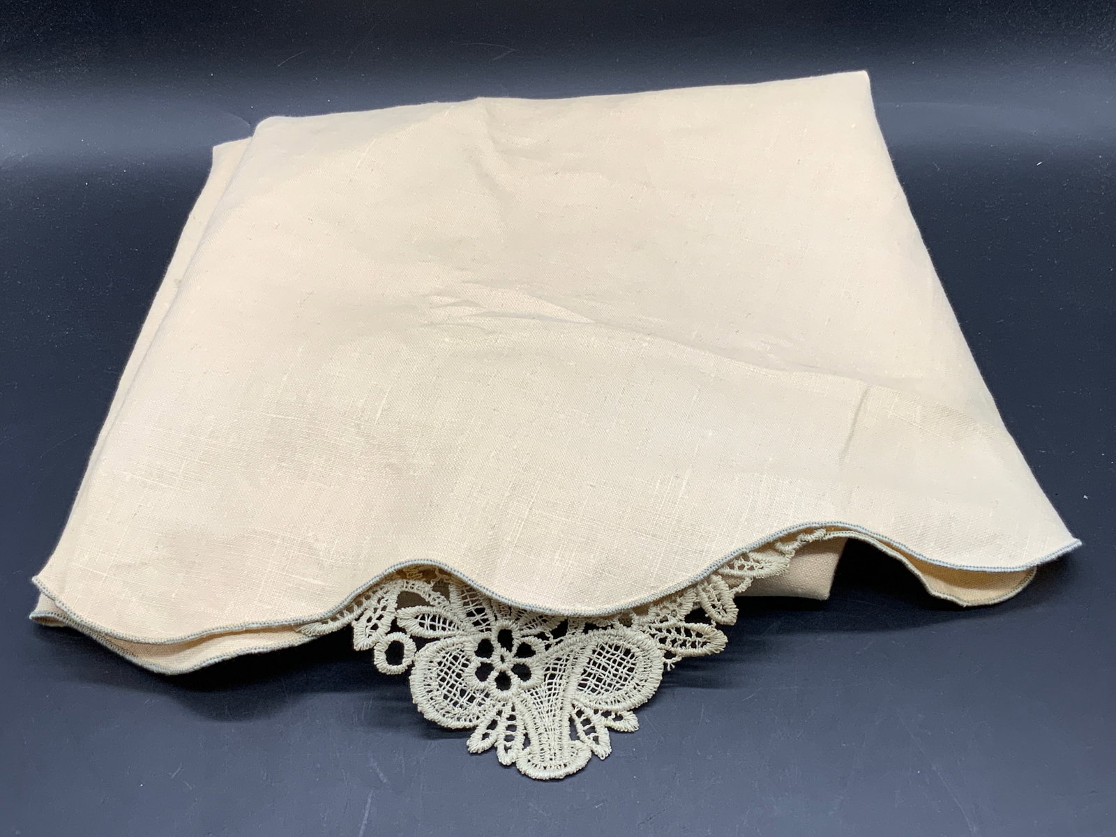 Vintage Lace Accent Circular Tablecloth (1 of 11)