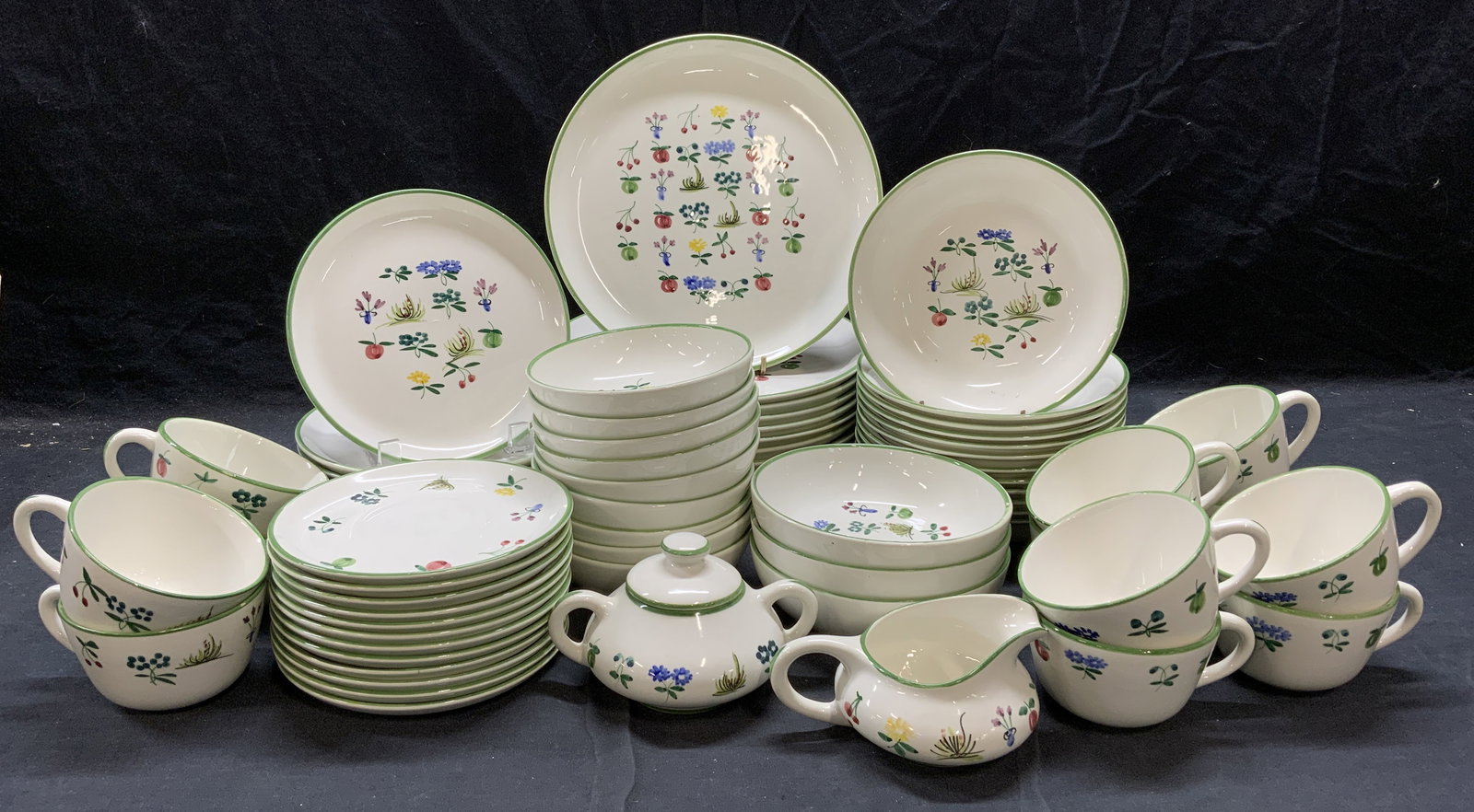 Set 72 MANCIOLI Ceramic Fruit Tableware, Italy (1 of 16)