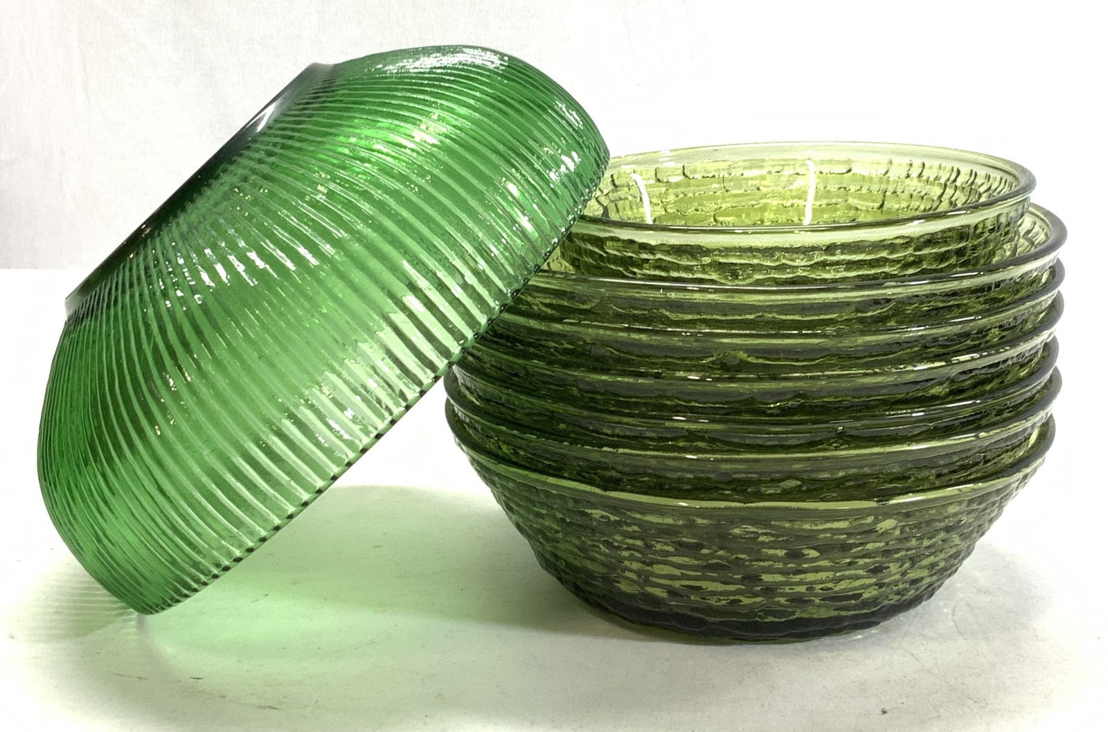 MC Glass Bowl Set 7, OBrody Co Green Bowl (1 of 6)