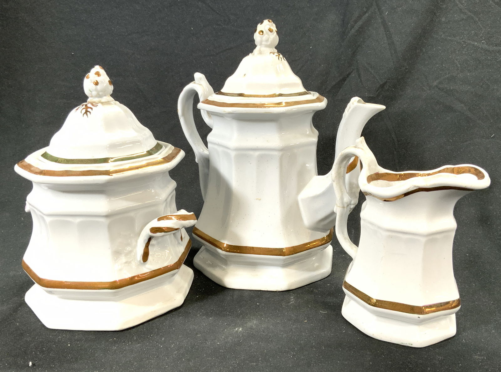 LIVESLEY POWELL & CO IRONSTONE T Pot Sugar & Cream (1 of 9)