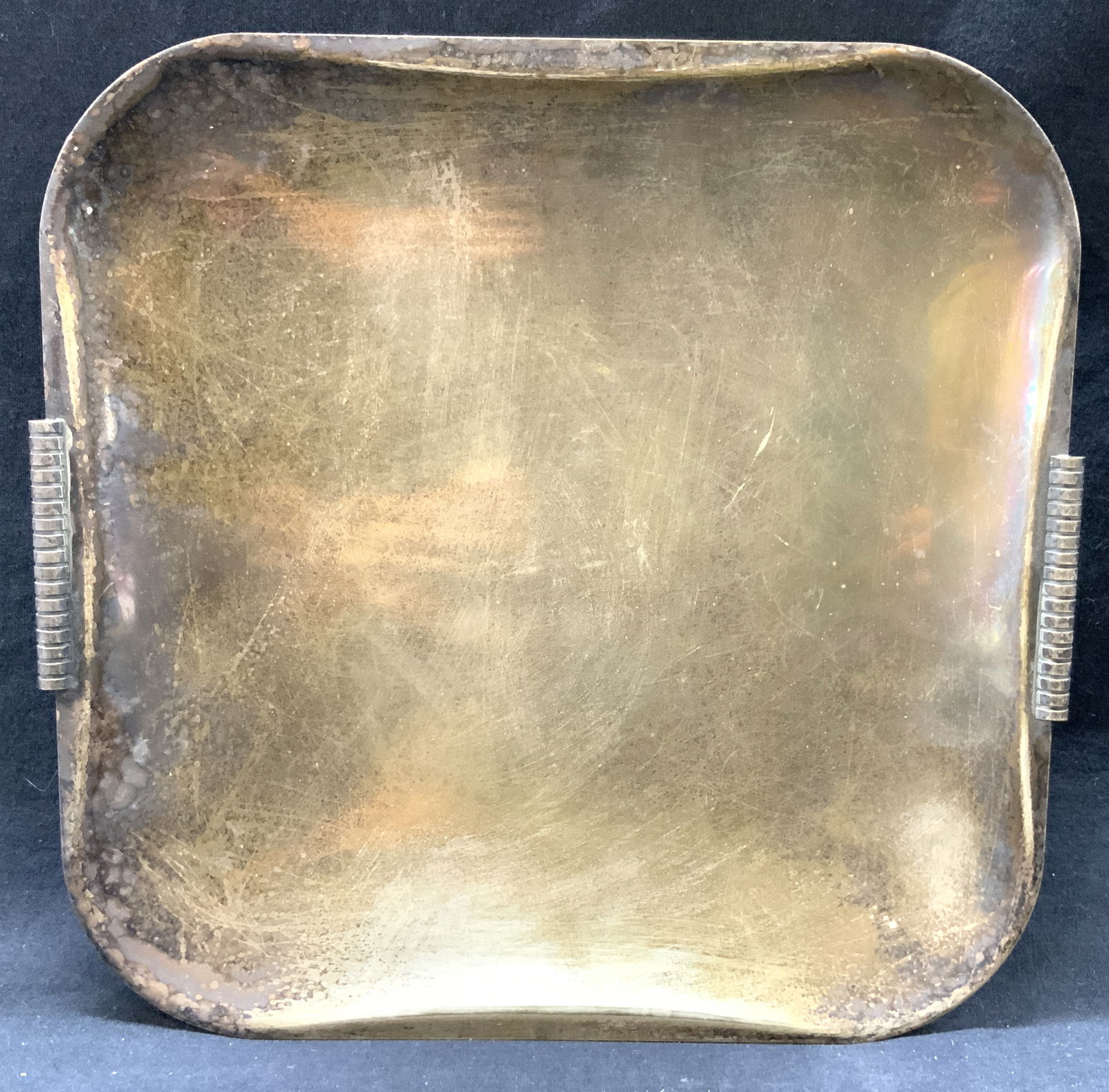 Radad Signed Silver Plate Footed Platter, Israel (1 of 6)