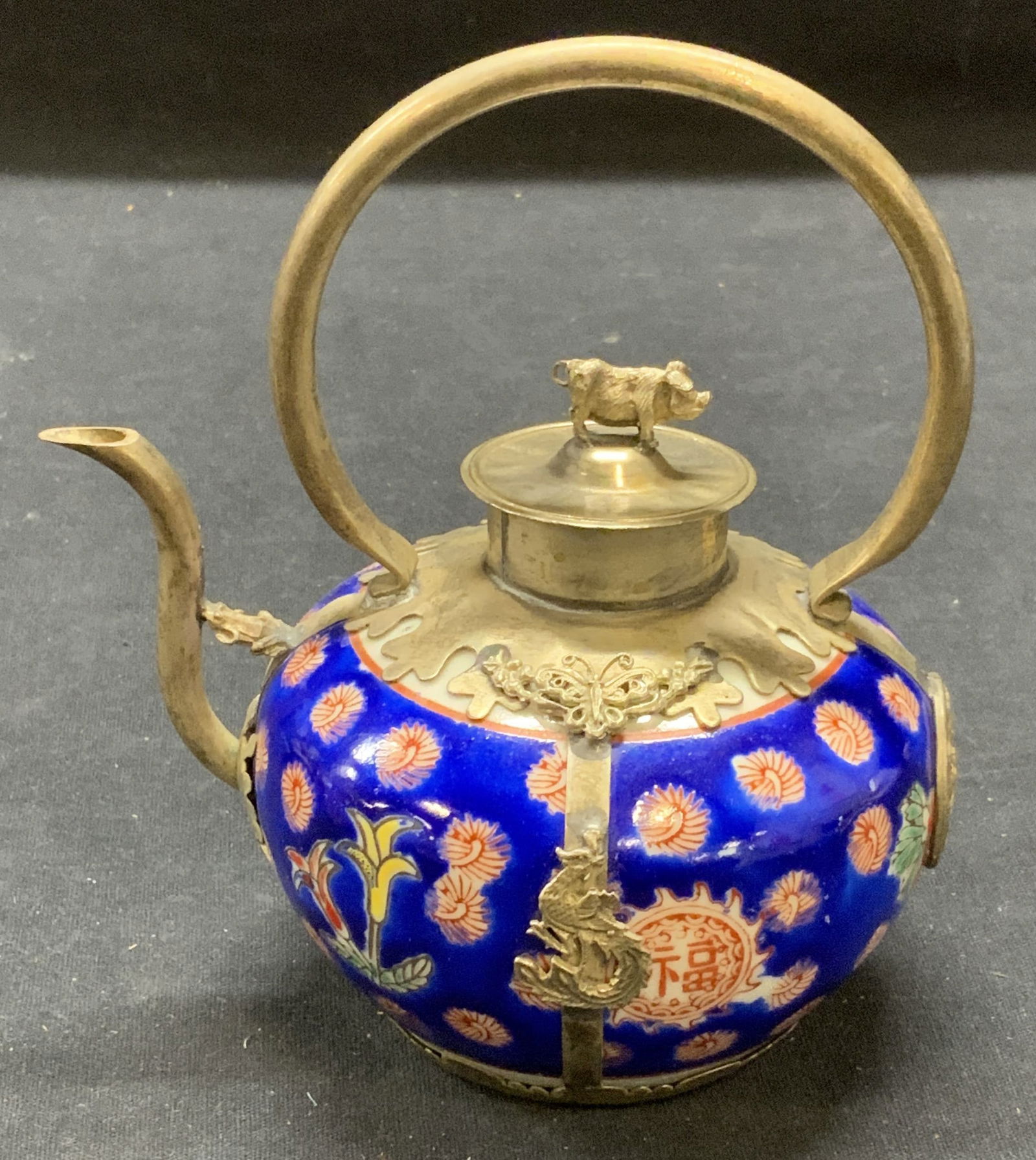 Asian Floral Porcelain Teapot (1 of 6)