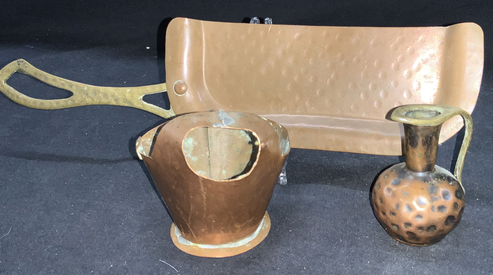 3 Assorted Copper & Brass Tabletop Accessories (1 of 8)