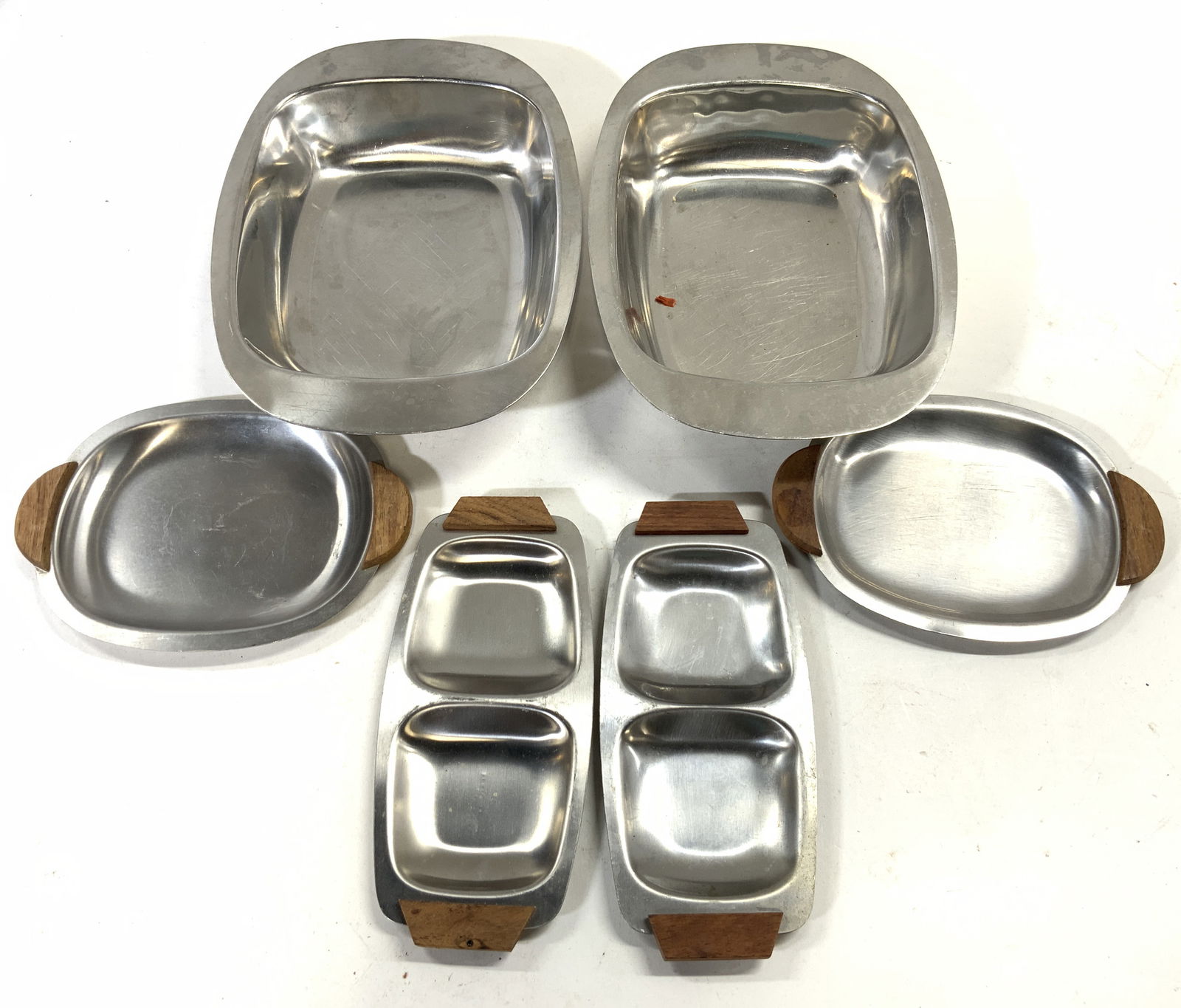 MCM 6 Brushed Metal Brushed Metal Serving Trays (1 of 6)