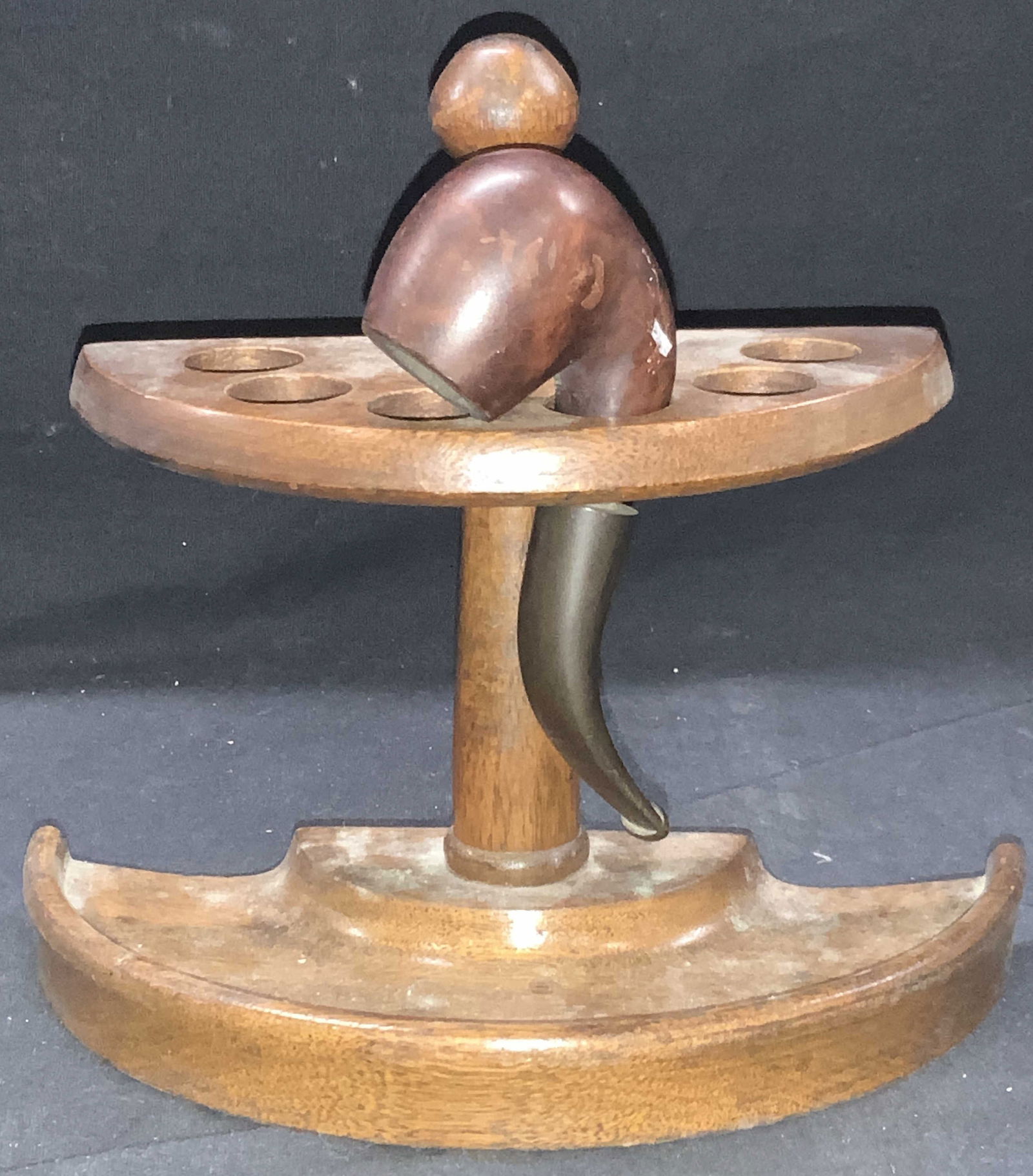 Wooden Wall Hanging Pipe Stand  W Pipe (1 of 8)