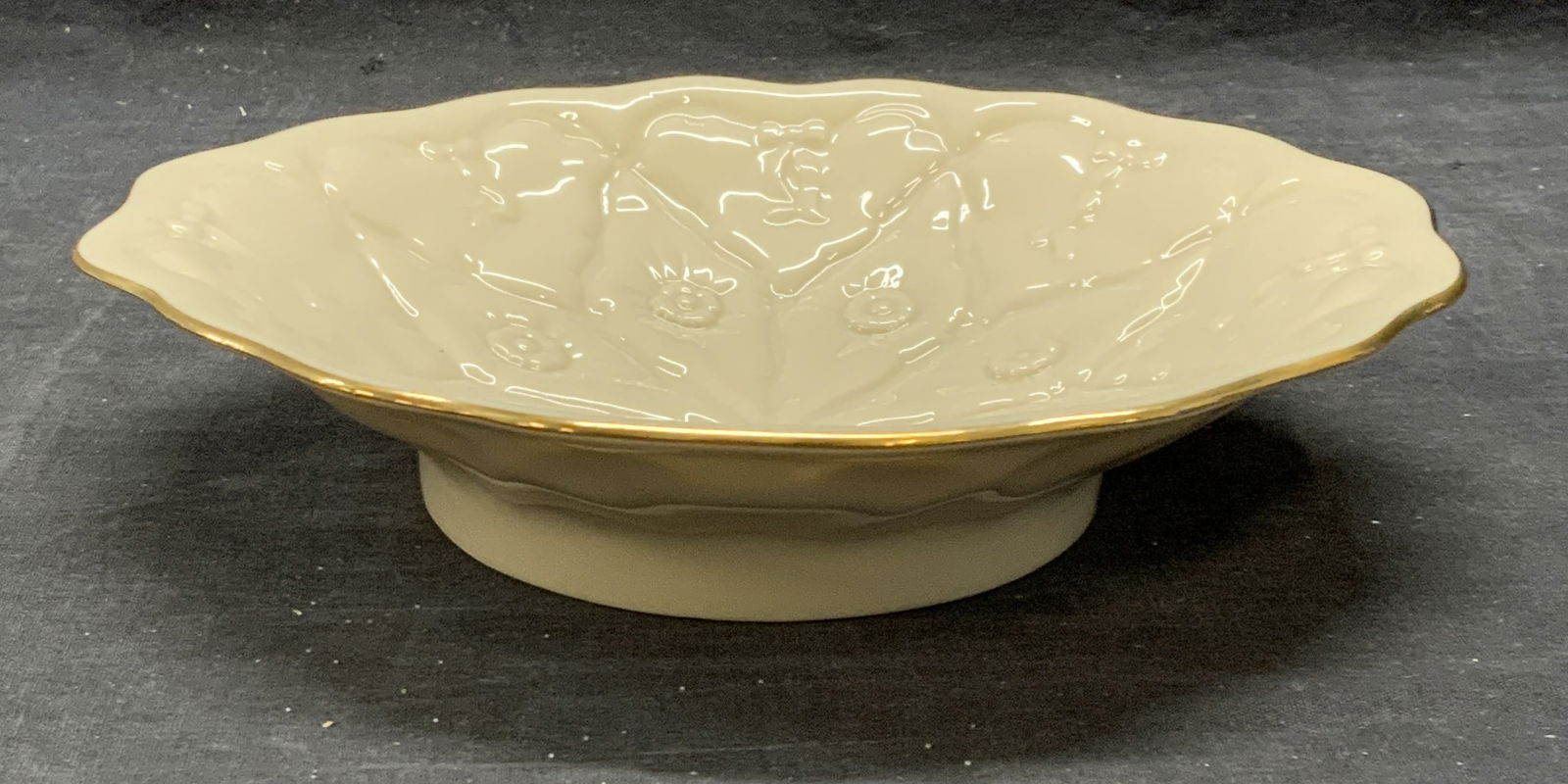 Lenox Gilt Cream China Floral Dish (1 of 6)