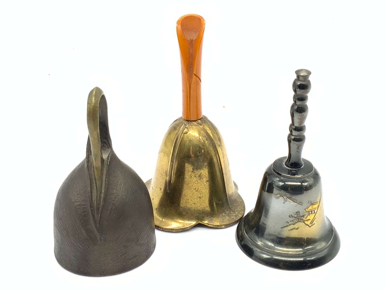 3 Assorted Metal Hand Bells (1 of 9)