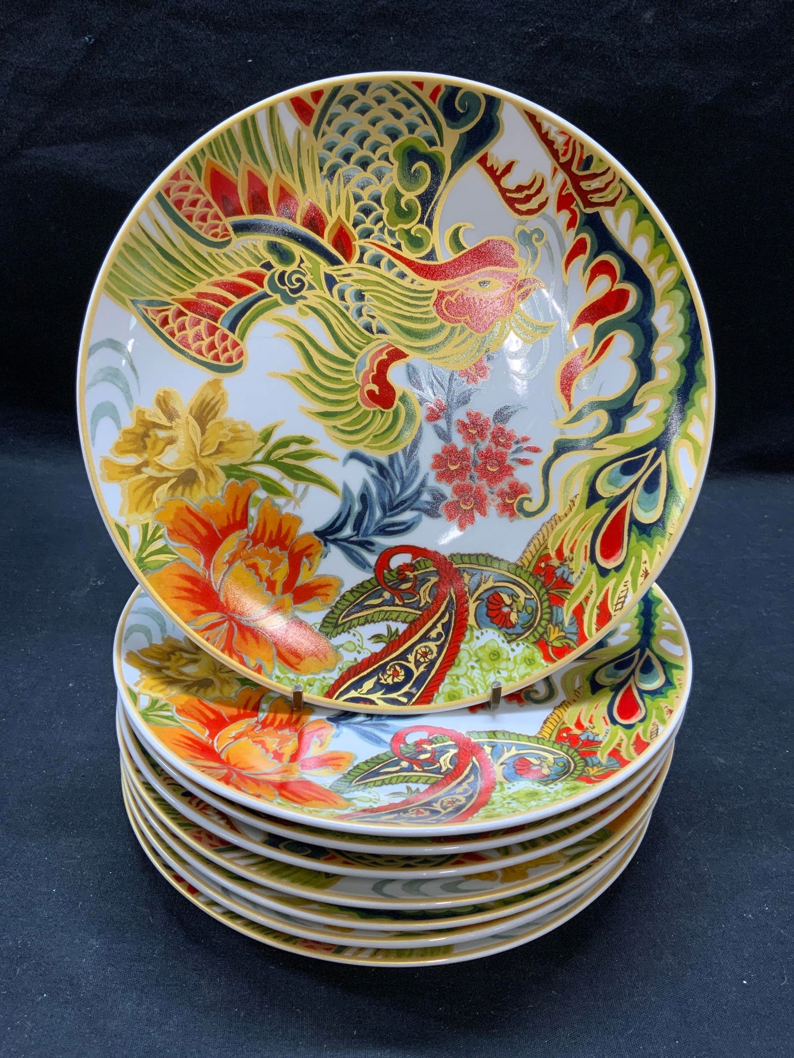 Set 8 Williams Sonoma Porcelain Rooster Plates (1 of 6)