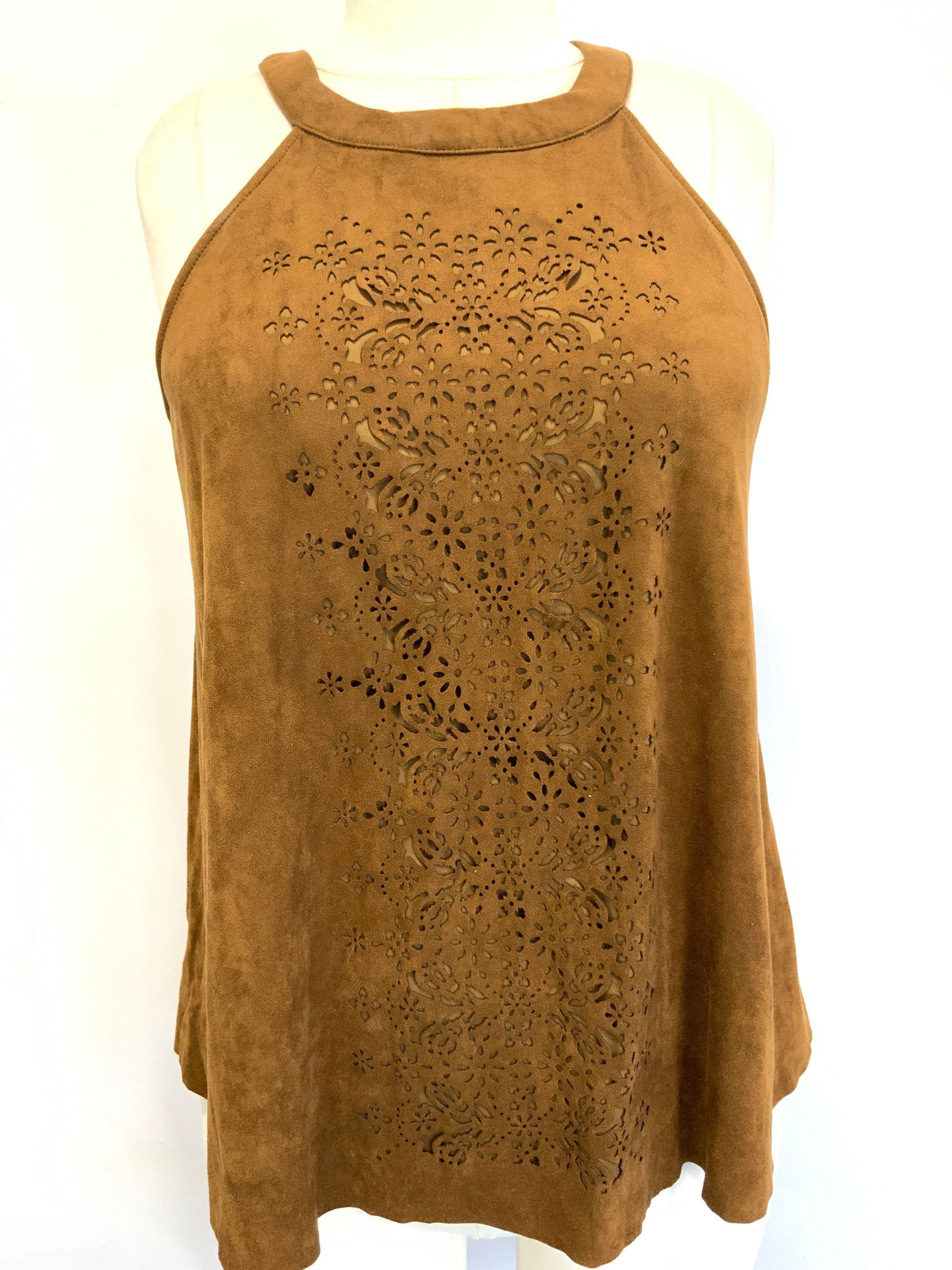 Taylor & Sage Medium Faux Suede Sleeveless Blouse (1 of 10)