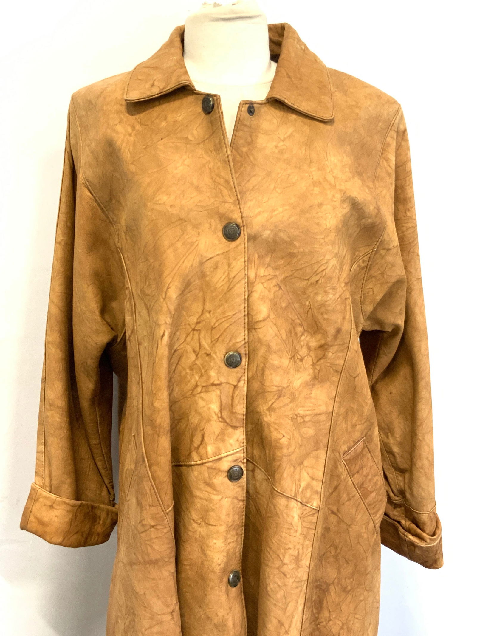 Vintage Full Length Leather Coat, Italy. (1 of 13)