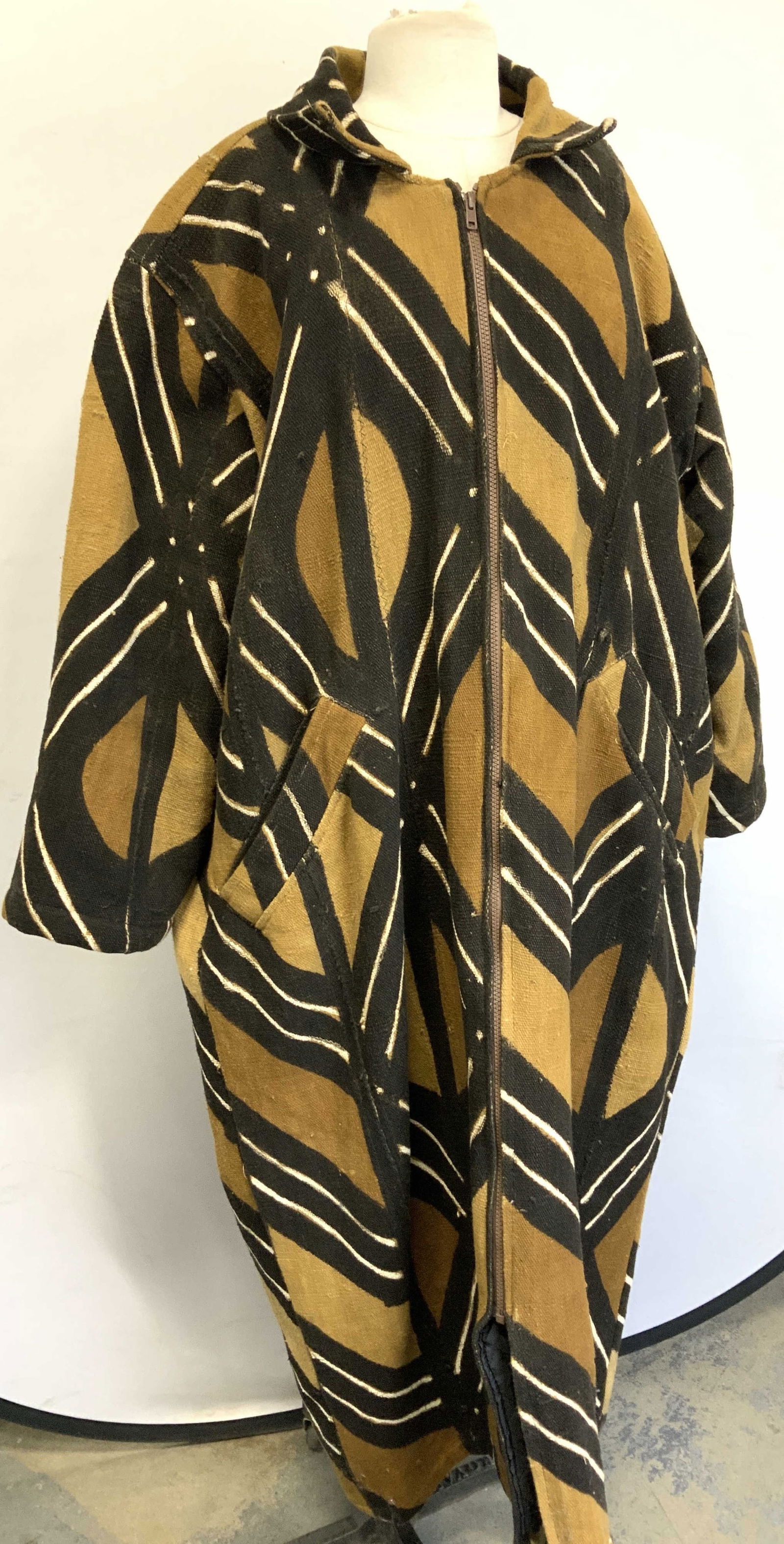 African Style Quilted Cotton Full Length Coat (1 of 8)