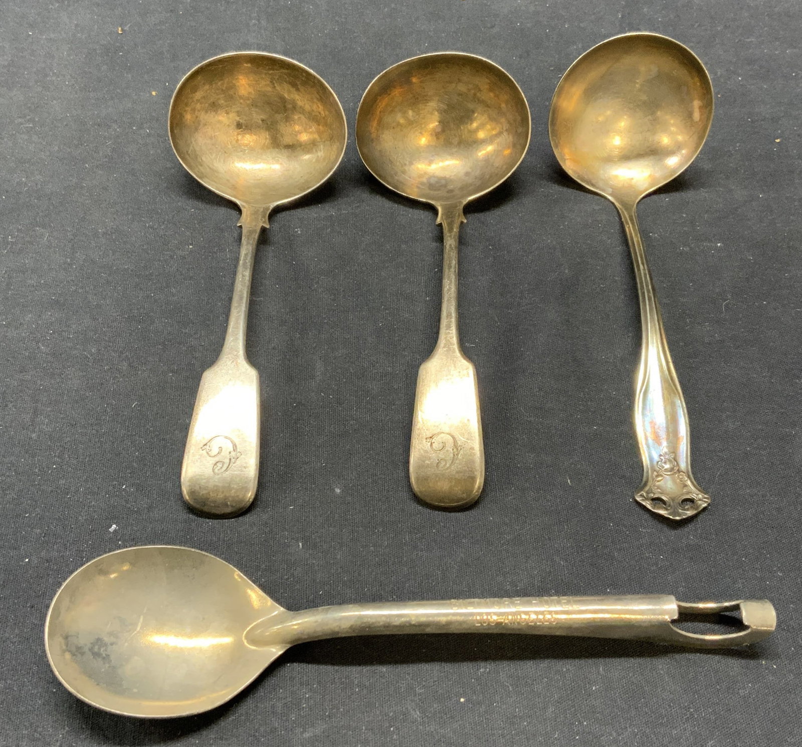 Lot 4 Sterling & More Ladles, Spoons (1 of 10)