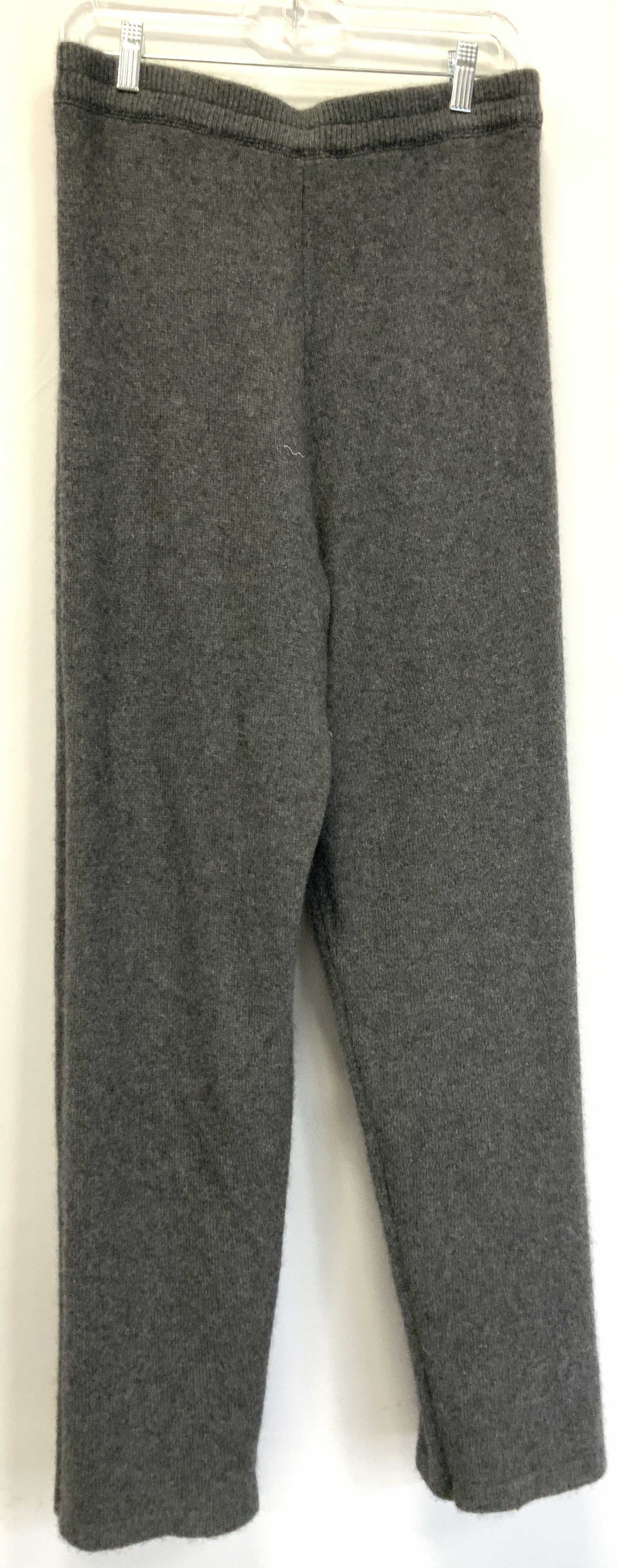 Grey Cashmere Stretch Waist Pants, Long (1 of 6)
