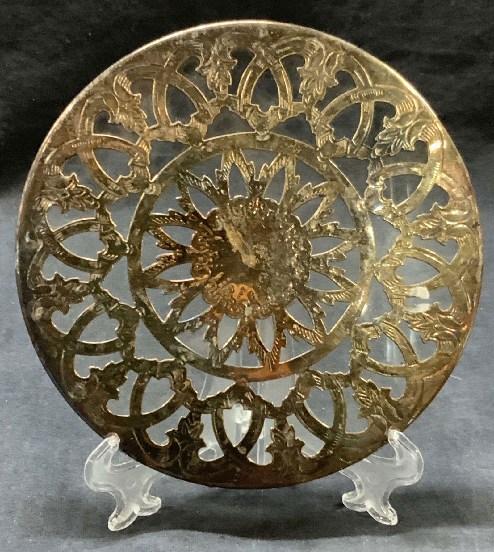 Kaimond Signed SP Overlaid Glass Bottle Coaster (1 of 6)