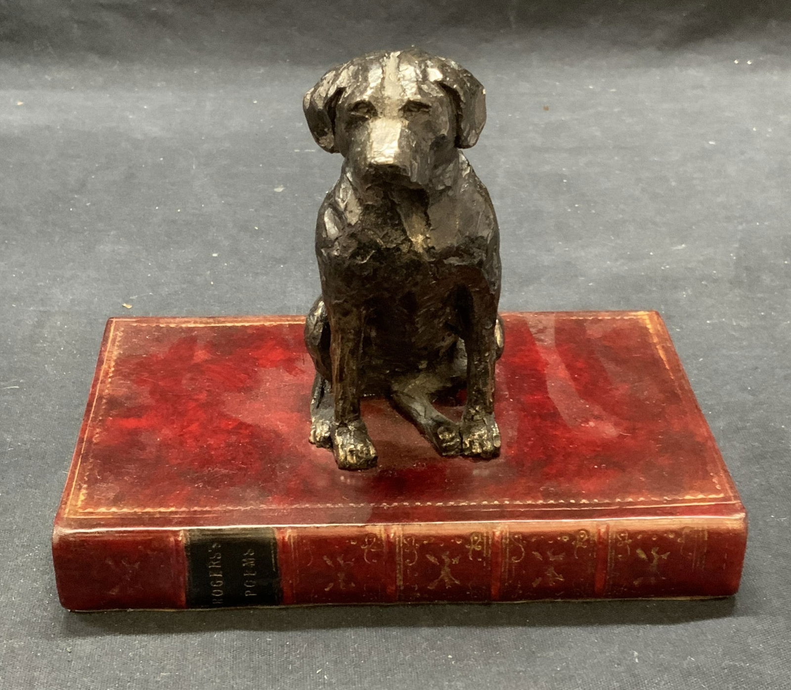 Bronze Style Dog Figural Bookend (1 of 6)