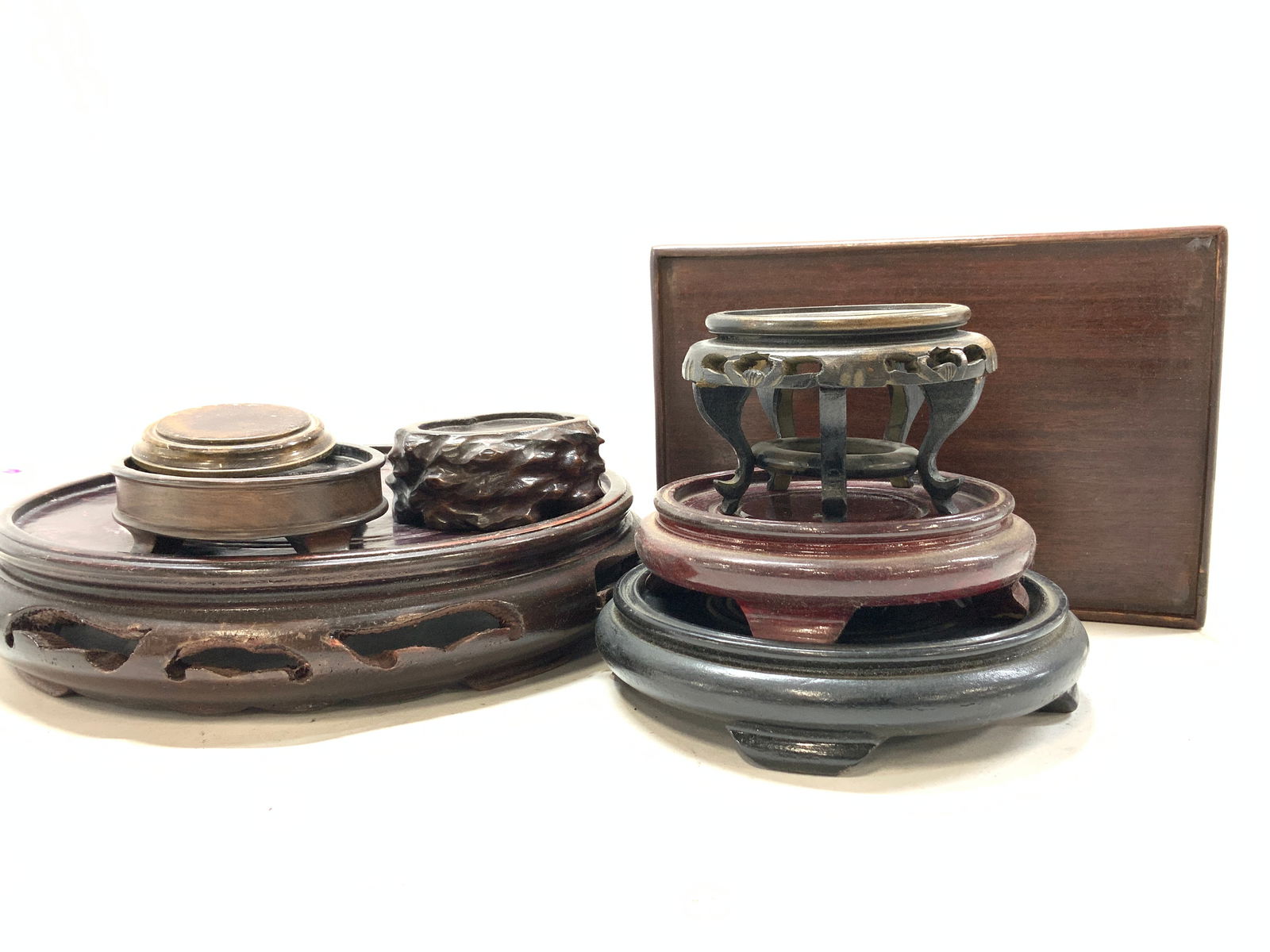 Group 8 Asian Lacquered Planter/ Statue Stands (1 of 9)