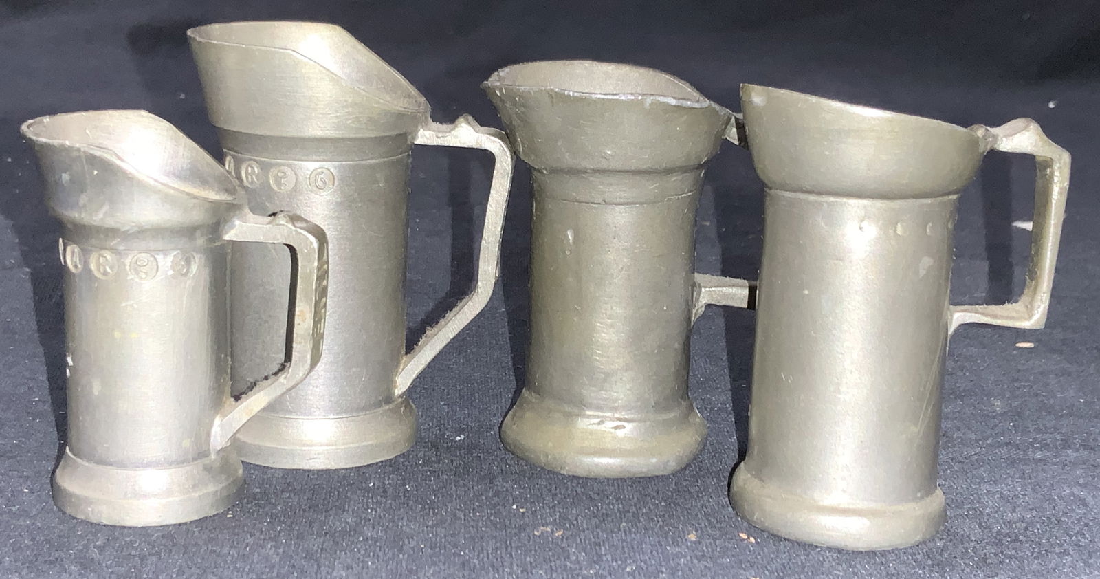 4 Vintage Stamped Measuring Cups (1 of 9)