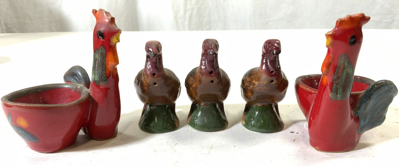 Lot 5 S & P Shakers & Ceramic Rooster Salt Cellars (1 of 8)