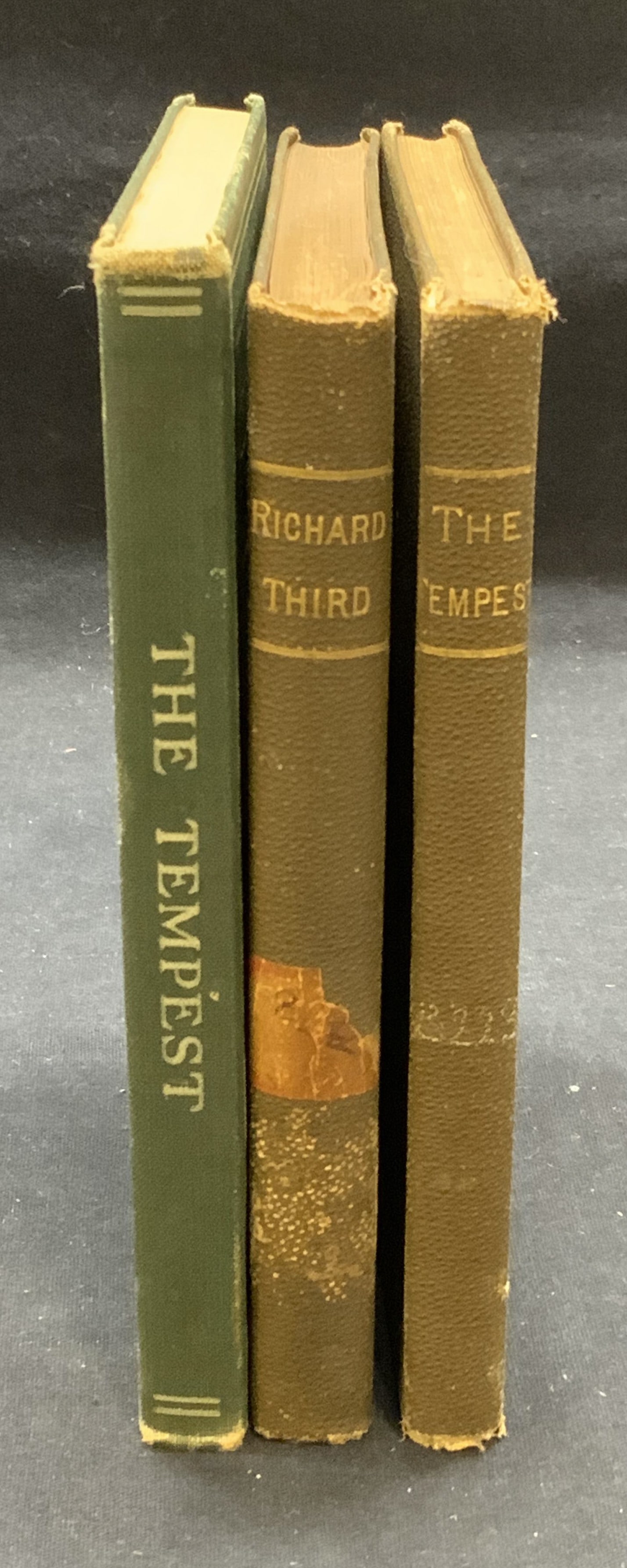 3 Antique Shakespeare Book, Tempest, King Richard (1 of 13)