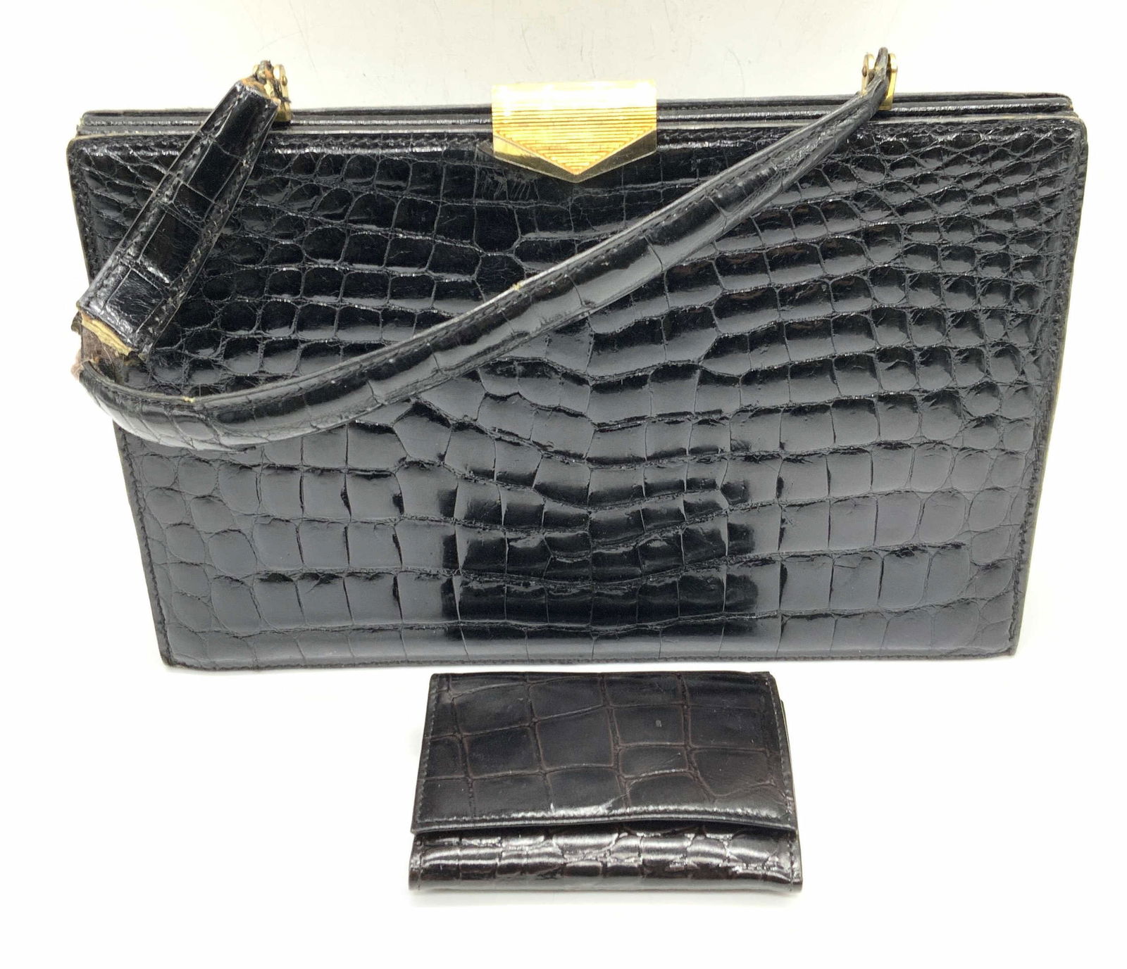 2 Vintage Koret Croc Embossed Handbag, Wallet (1 of 9)