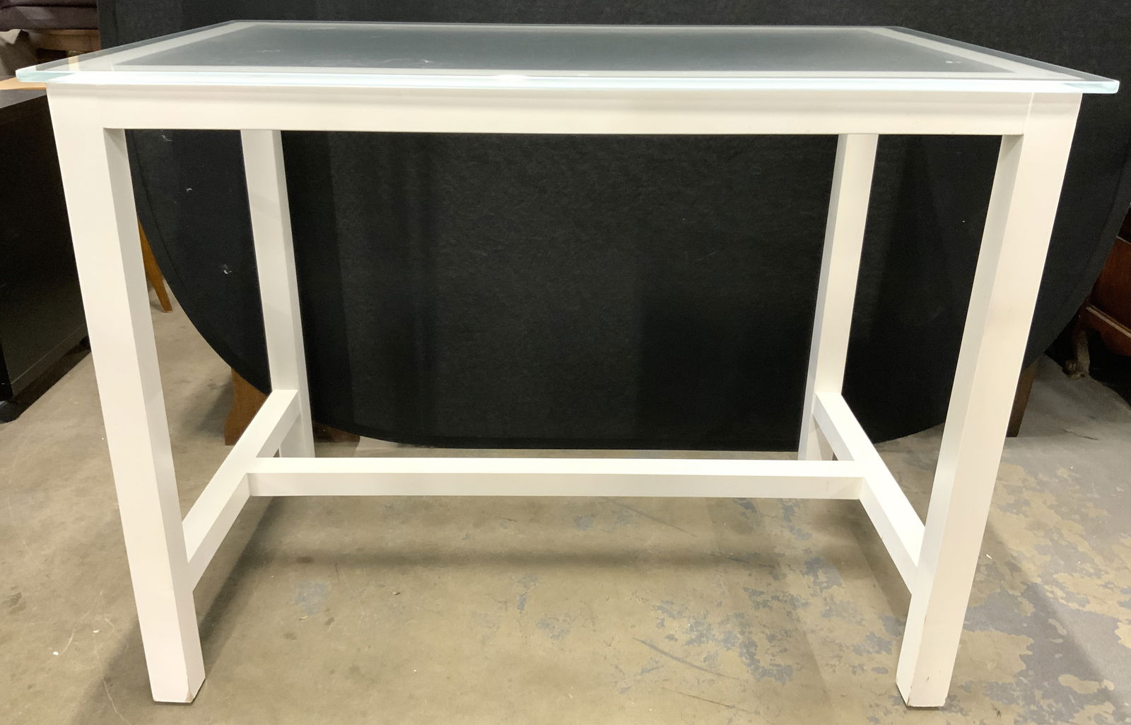 High Glass Top Dining Table Pub Table (1 of 7)