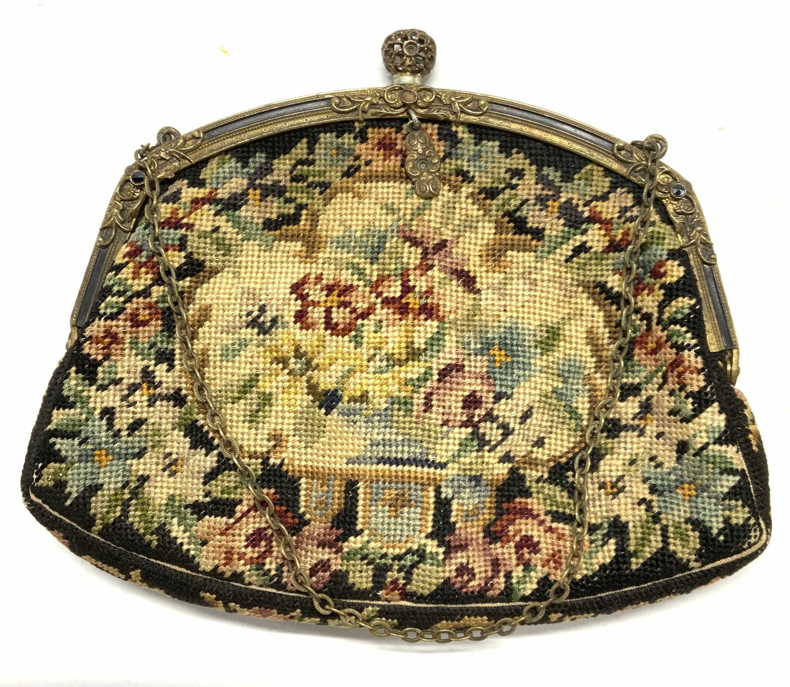 Vintage Floral Needlepoint Handbag (1 of 6)