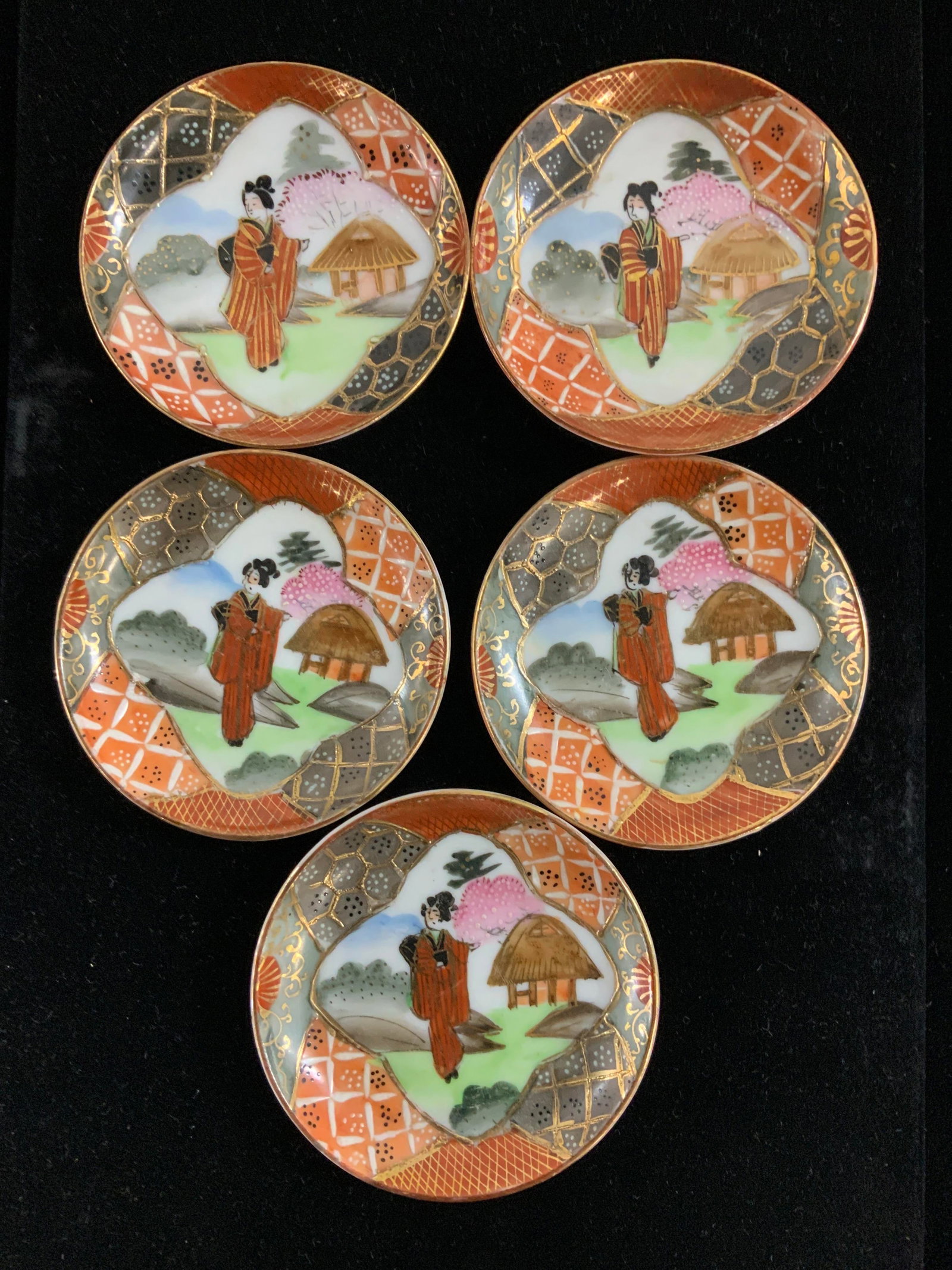 Set 5 Satsuma Style Porcelain Tea bag Holders (1 of 7)