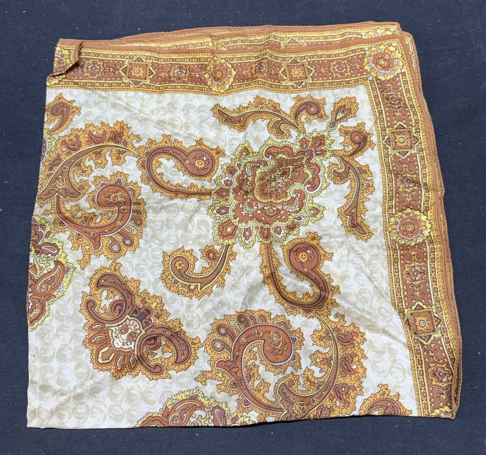 Brown Floral Scroll Scarf (1 of 6)