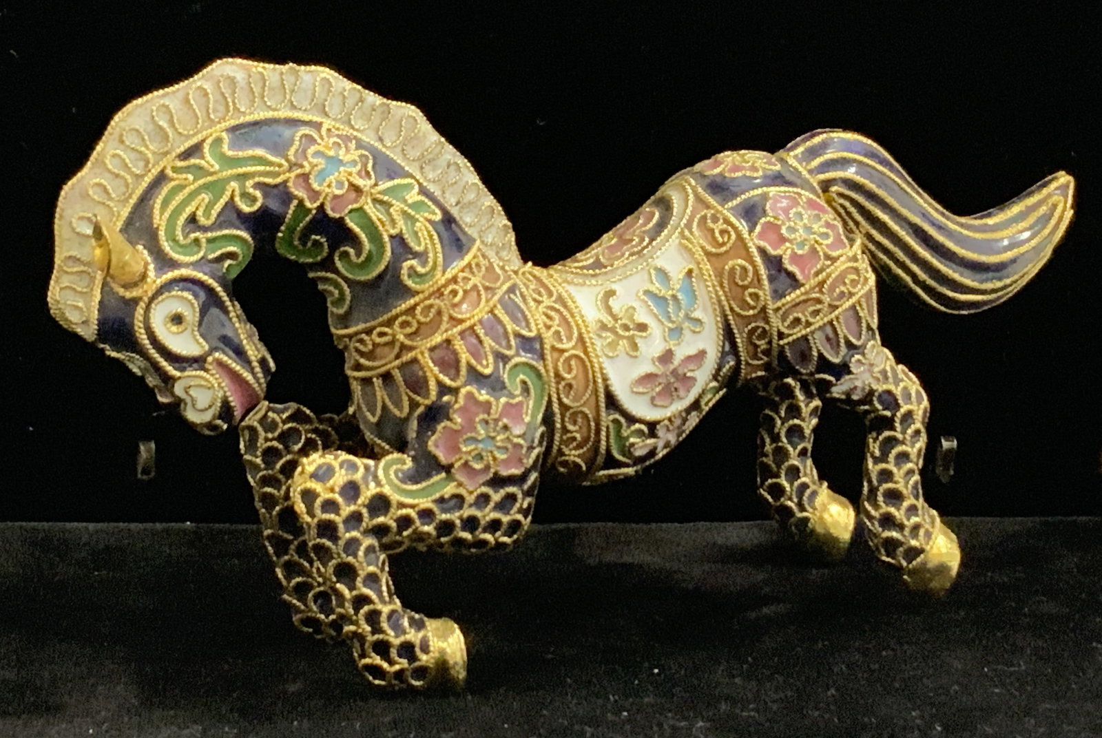 Asian Enamel Horse Figural (1 of 8)