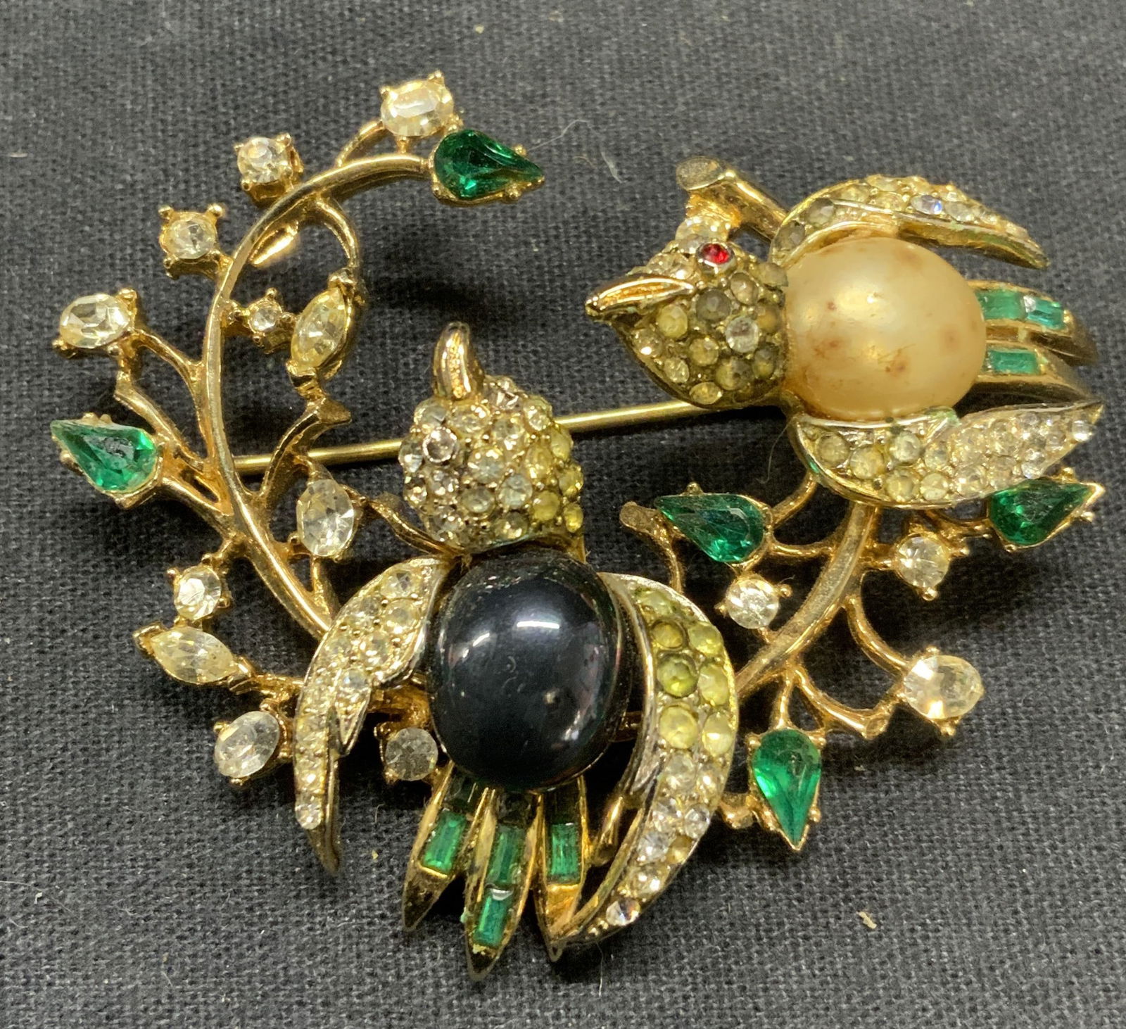 Vintage Corocraft Crystal Bird Brooch (1 of 7)