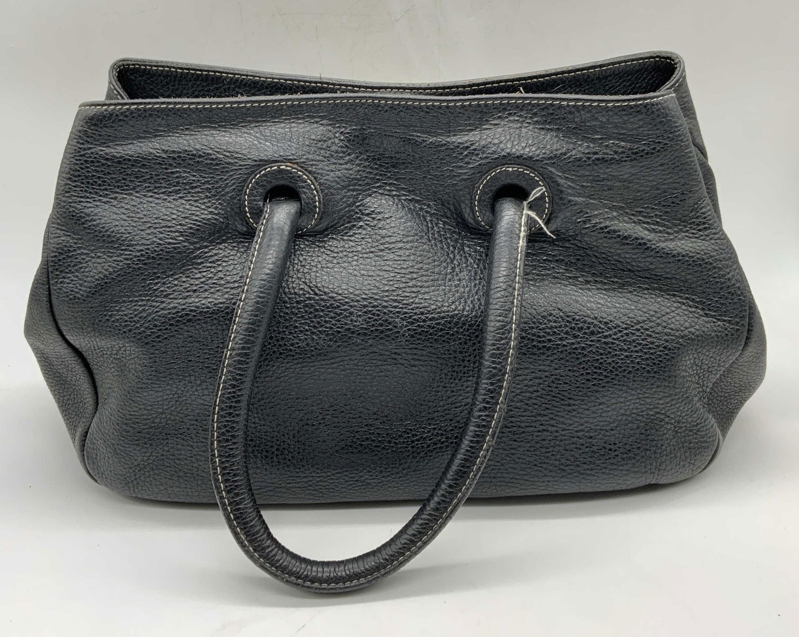 FURLA Black Leather Handbag, Italy (1 of 6)