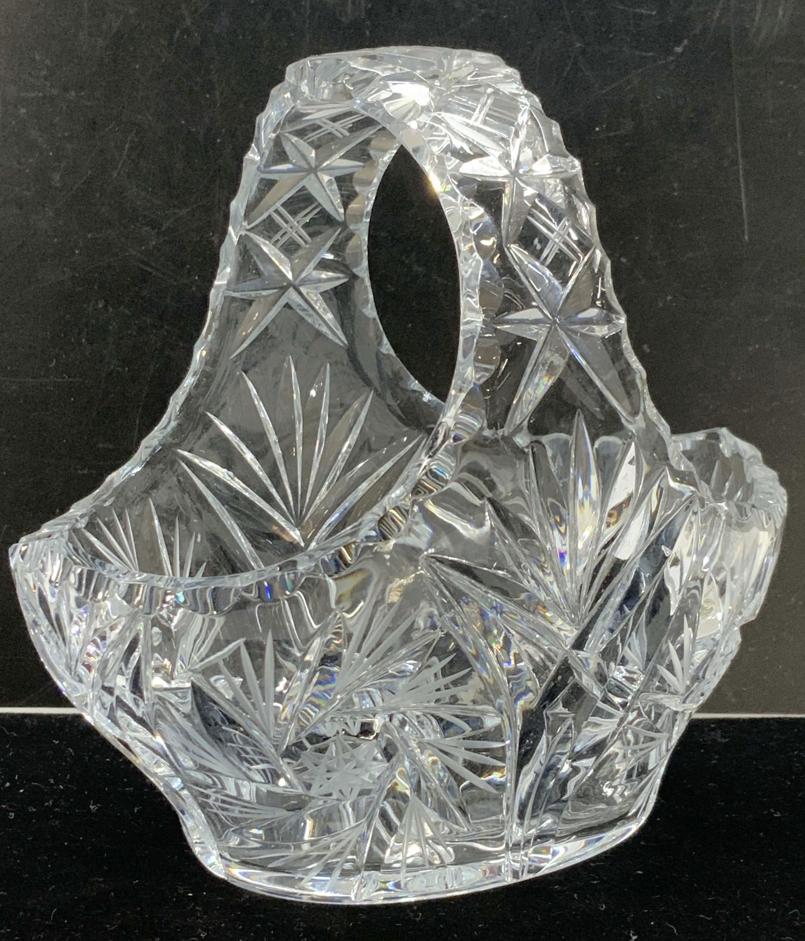 Cut Crystal Basket Candy Dish (1 of 6)