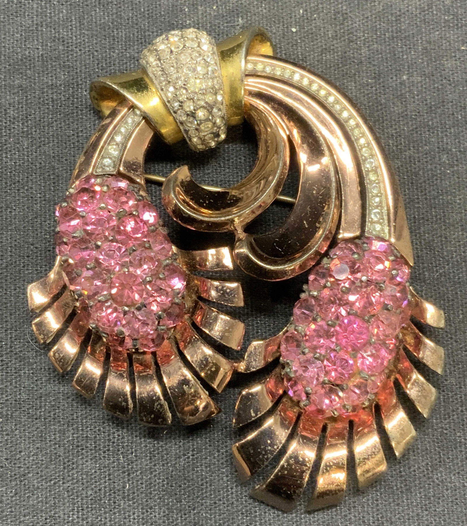 Vintage PENNINO Sterling Silver Crystal Brooch (1 of 7)