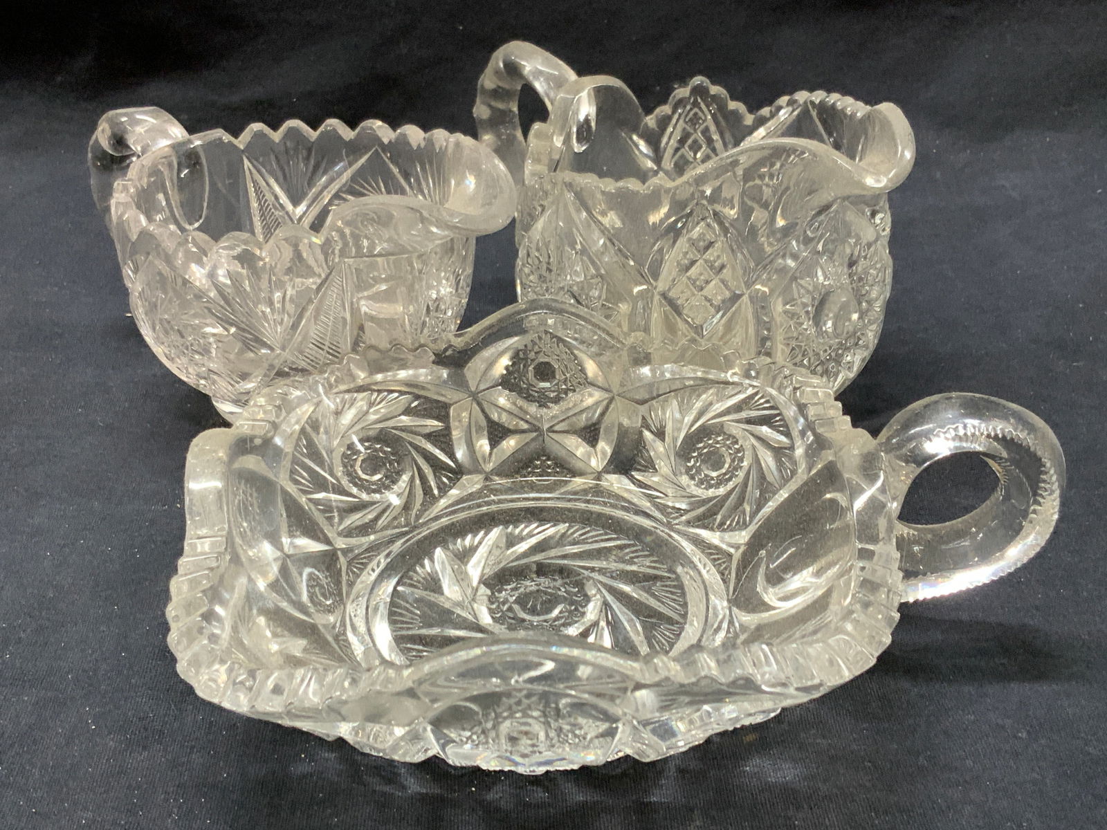 Lot 3 Cut & Etched Glasswares (1 of 7)