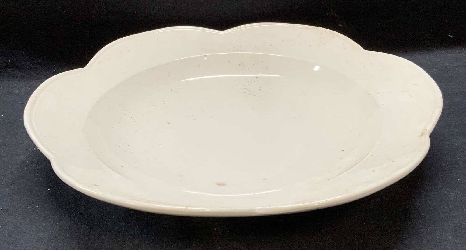 Crate & Barrel White Ceramic Serving Bowl, Italy (1 of 7)