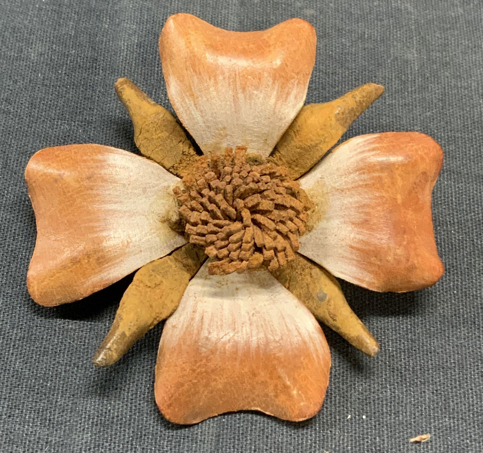 Hand Painted Leather Flower Brooch (1 of 6)