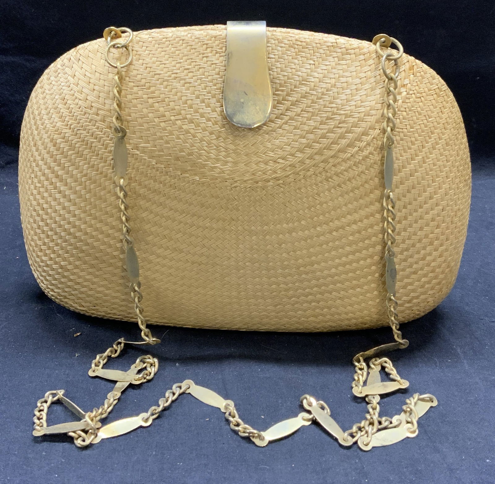 Vintage Woven Raffia Handbag (1 of 7)