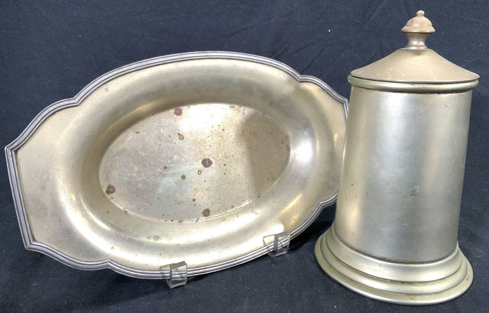 Lot 2 CECILWARE Pewter Vessel CHATSWORTH Srv Dish (1 of 6)