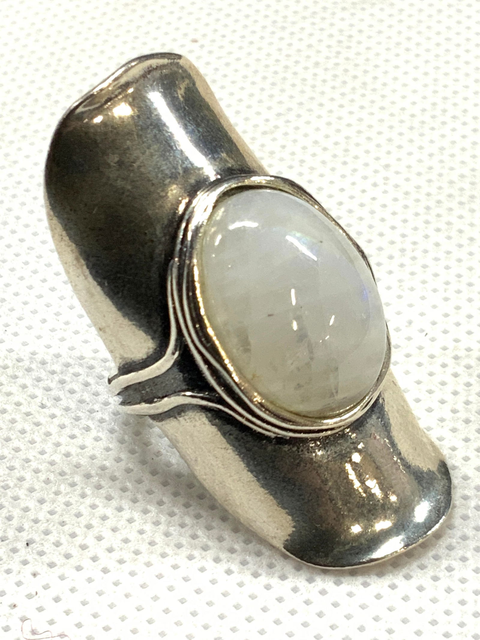 Sterling Silver & MoonStone Statement Ring, (1 of 6)