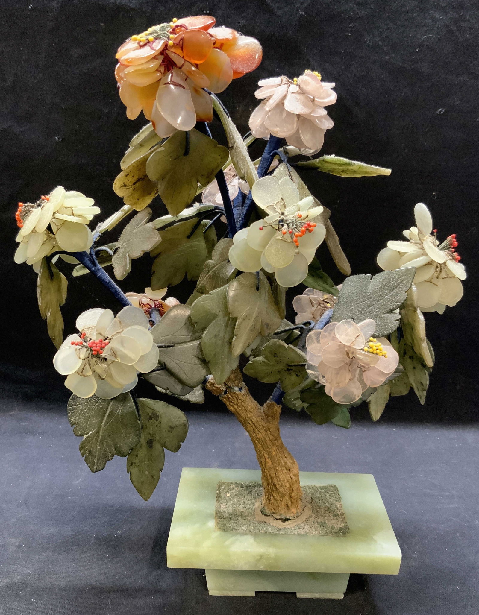 Jade & Natural Stone Bonsai Money Tree Figural (1 of 6)