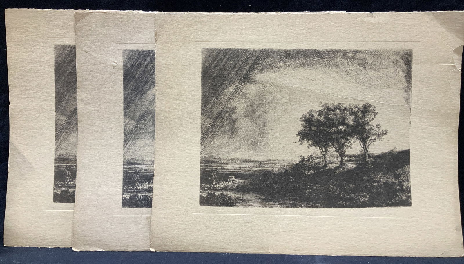 3 Vintage Landscape Plate Etchings (1 of 9)
