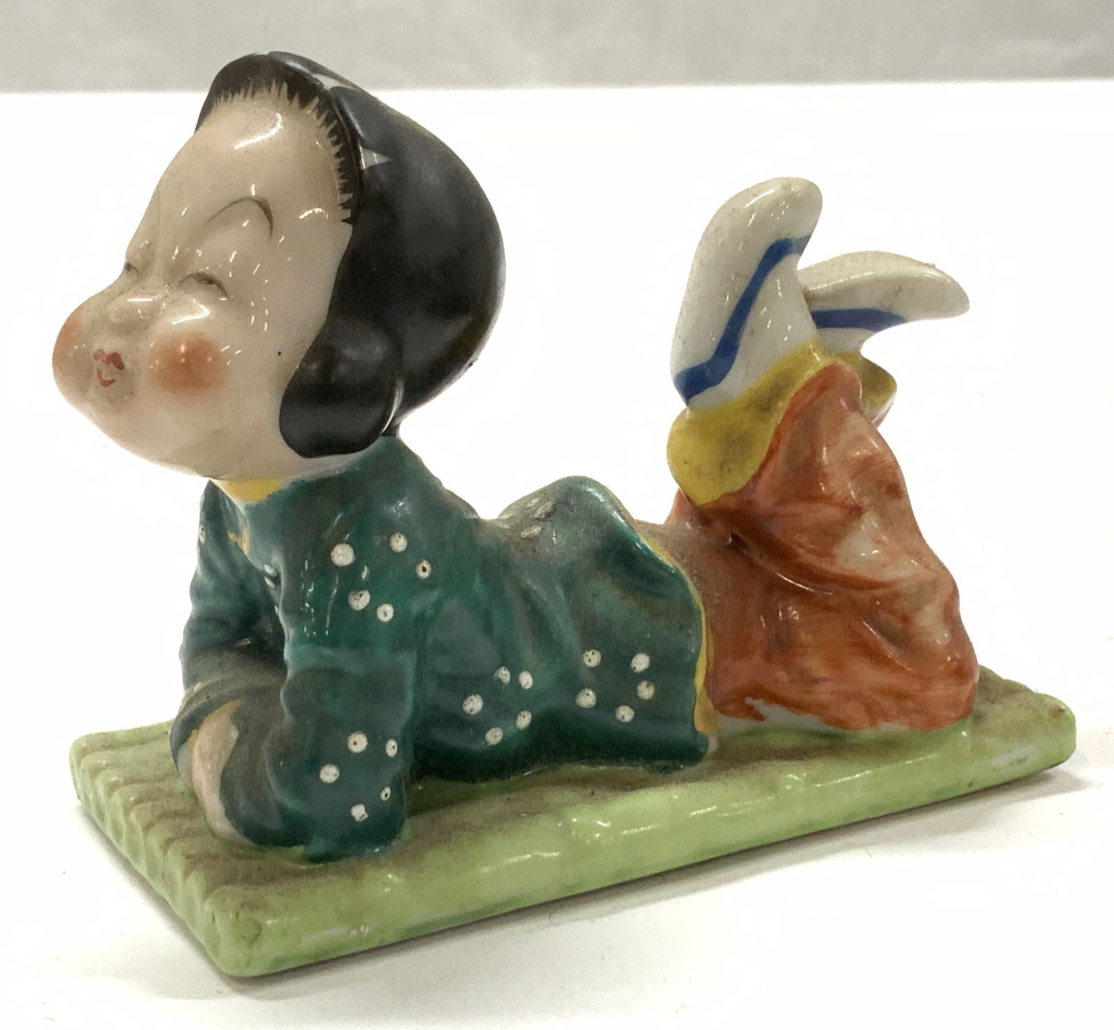 Porcelain Asian Boy Figurine, Occupied Japan (1 of 6)