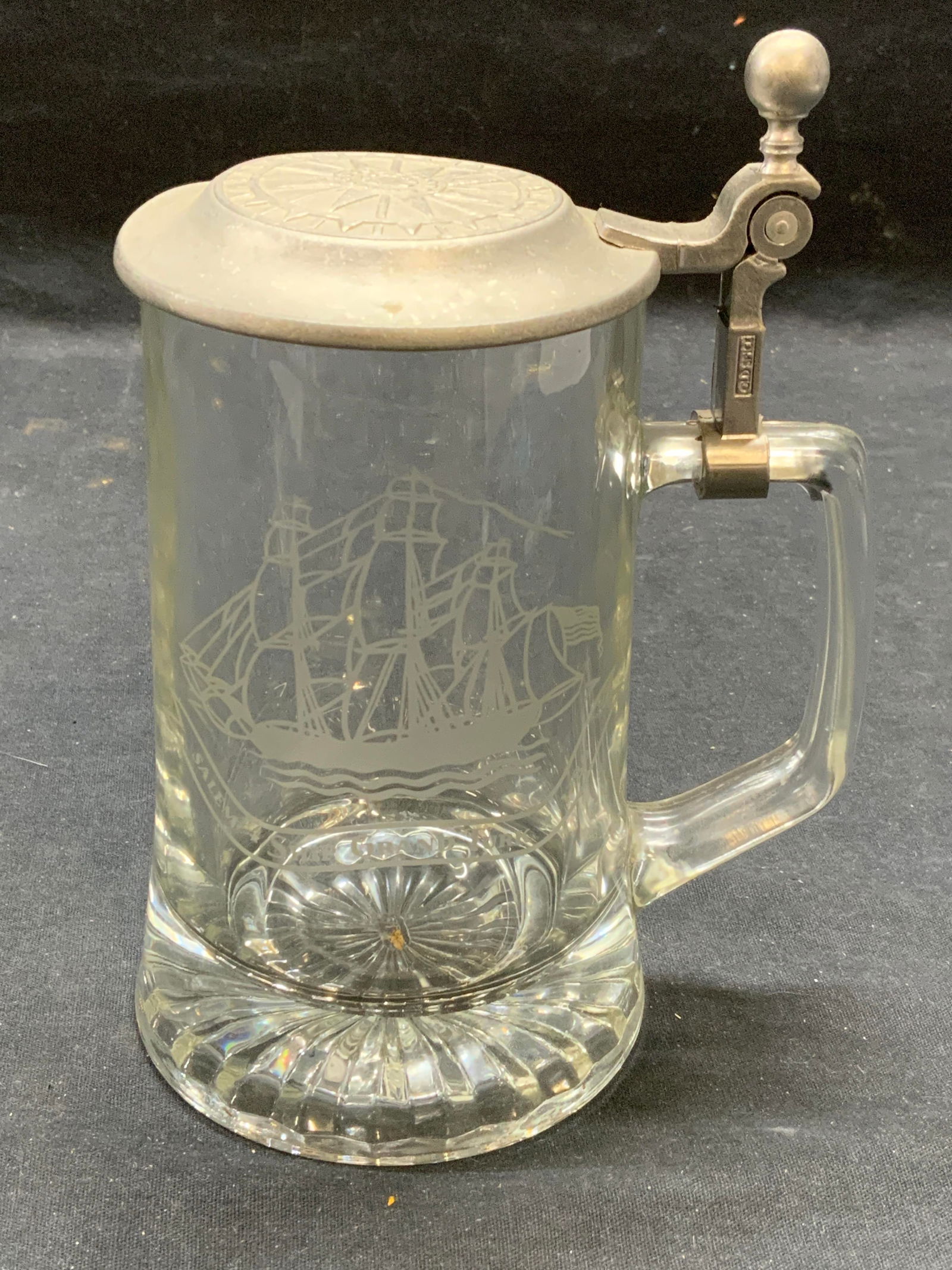 Vintage Alwe Ship Grand Turk Glass Beer Stein (1 of 8)