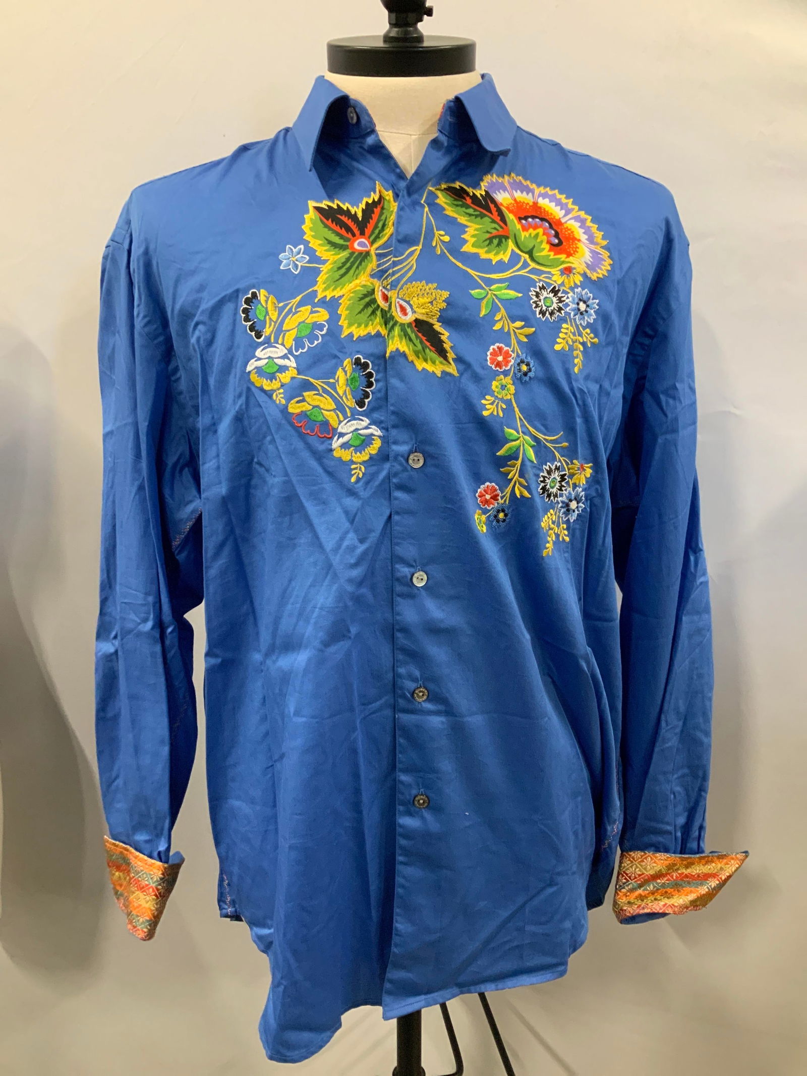 Robert Graham Embroidered Indian Shirt Mens 2X (1 of 12)