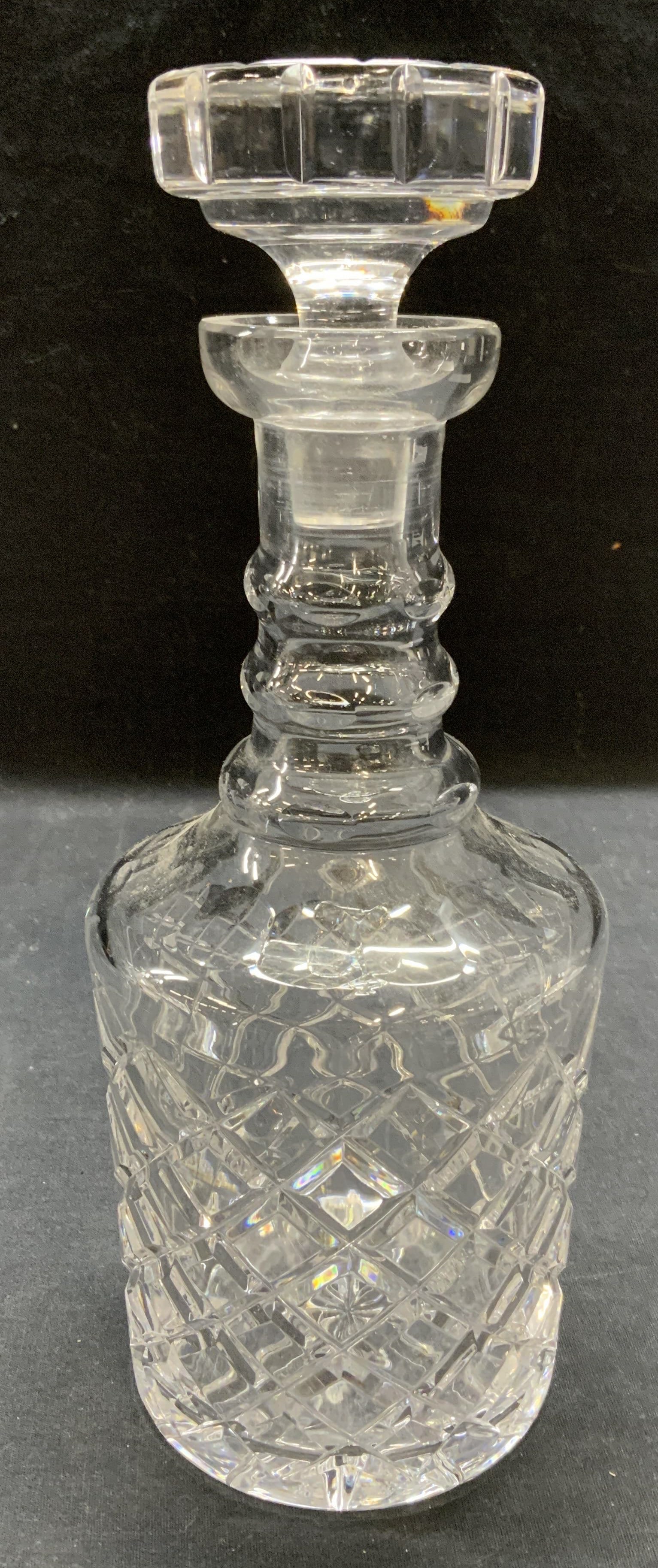 Thick Walled Cut Crystal Decanter (1 of 6)
