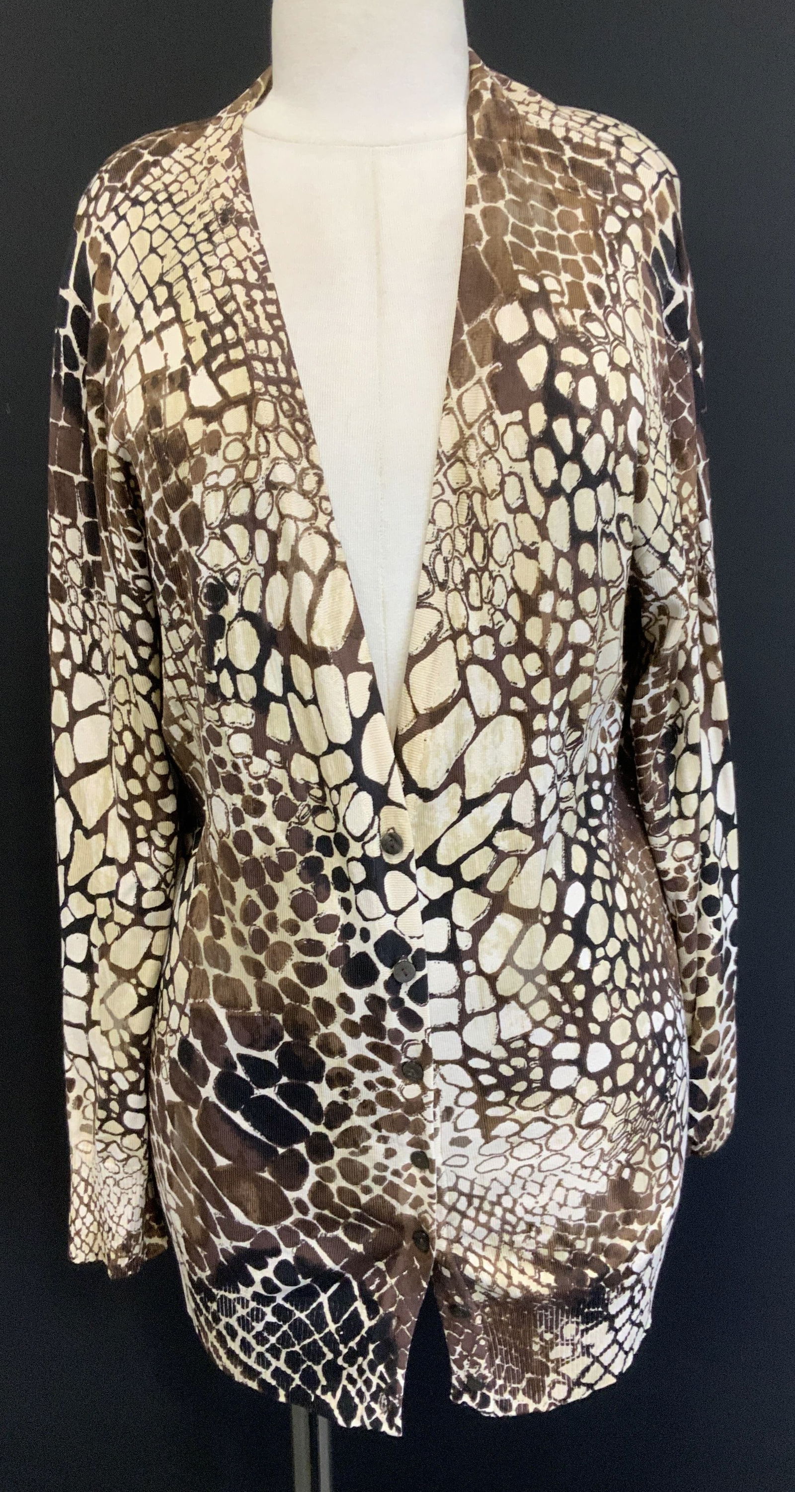 Notorious Silk Blend Giraffe Print Cardigan (1 of 7)