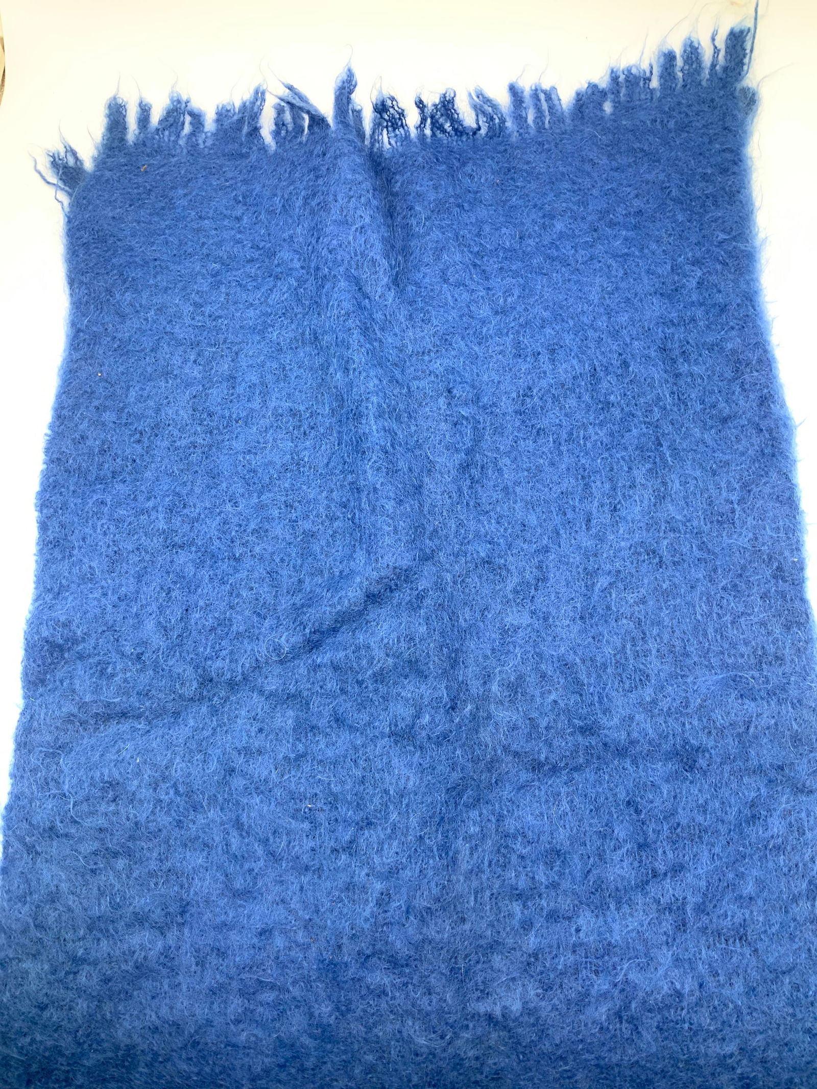 Montrose Blue Mohair Shawl, Scotland (1 of 6)