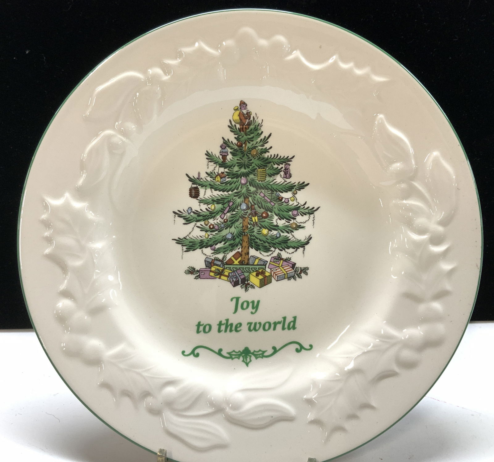 SPODE Christmas Porcelain Plate, ENGLAND, box (1 of 7)