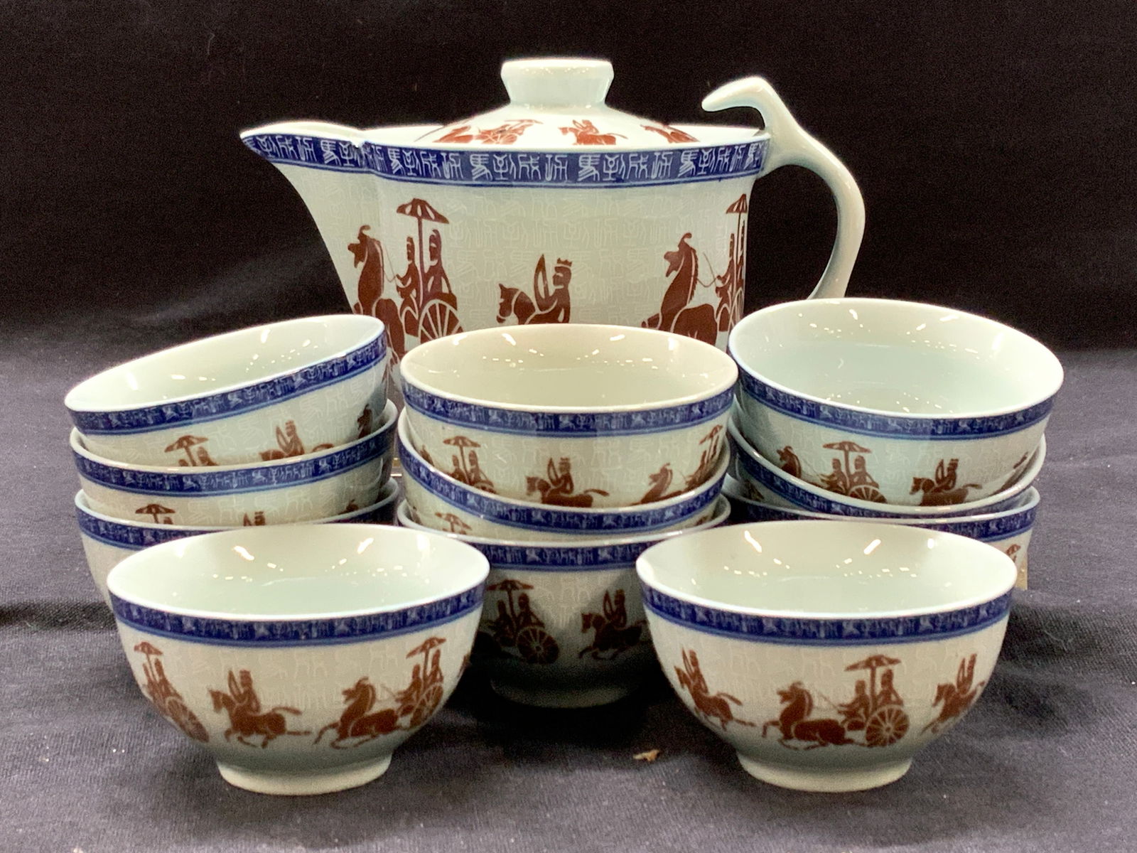 13 Asian Style Ceramic Tea Set (1 of 10)