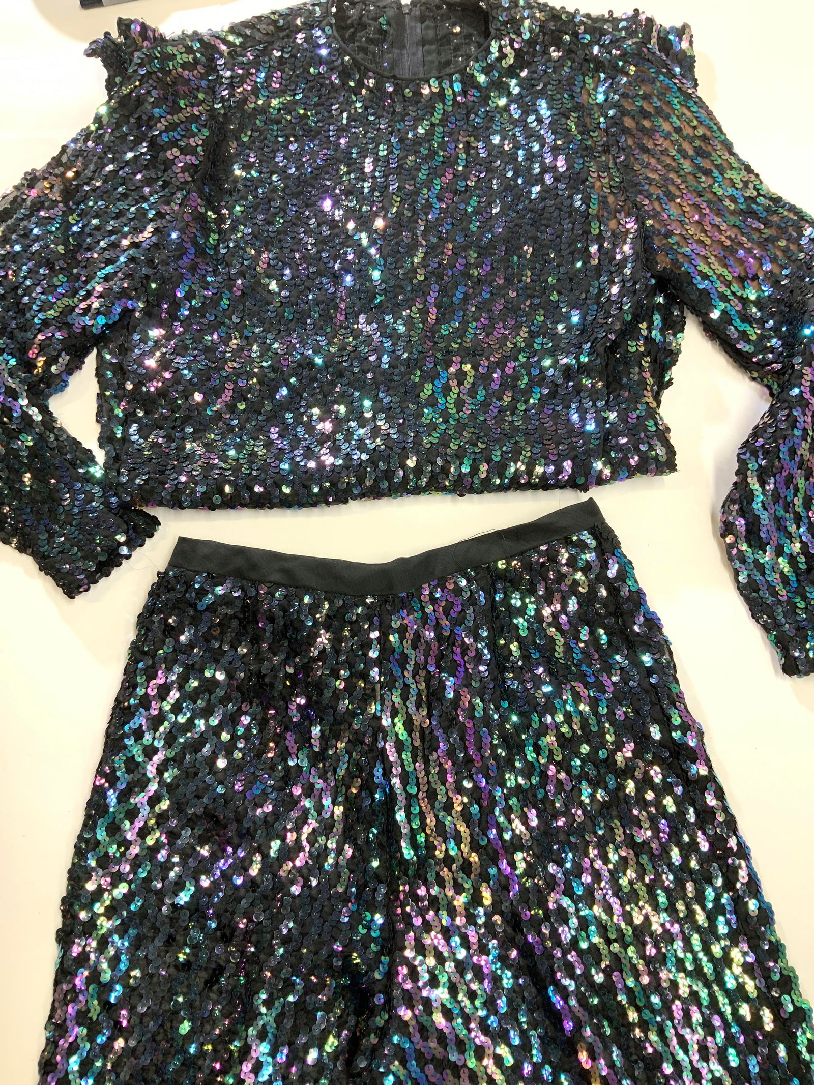 Vintage Sequin Dance Fever Pants and Top Outfit (1 of 10)